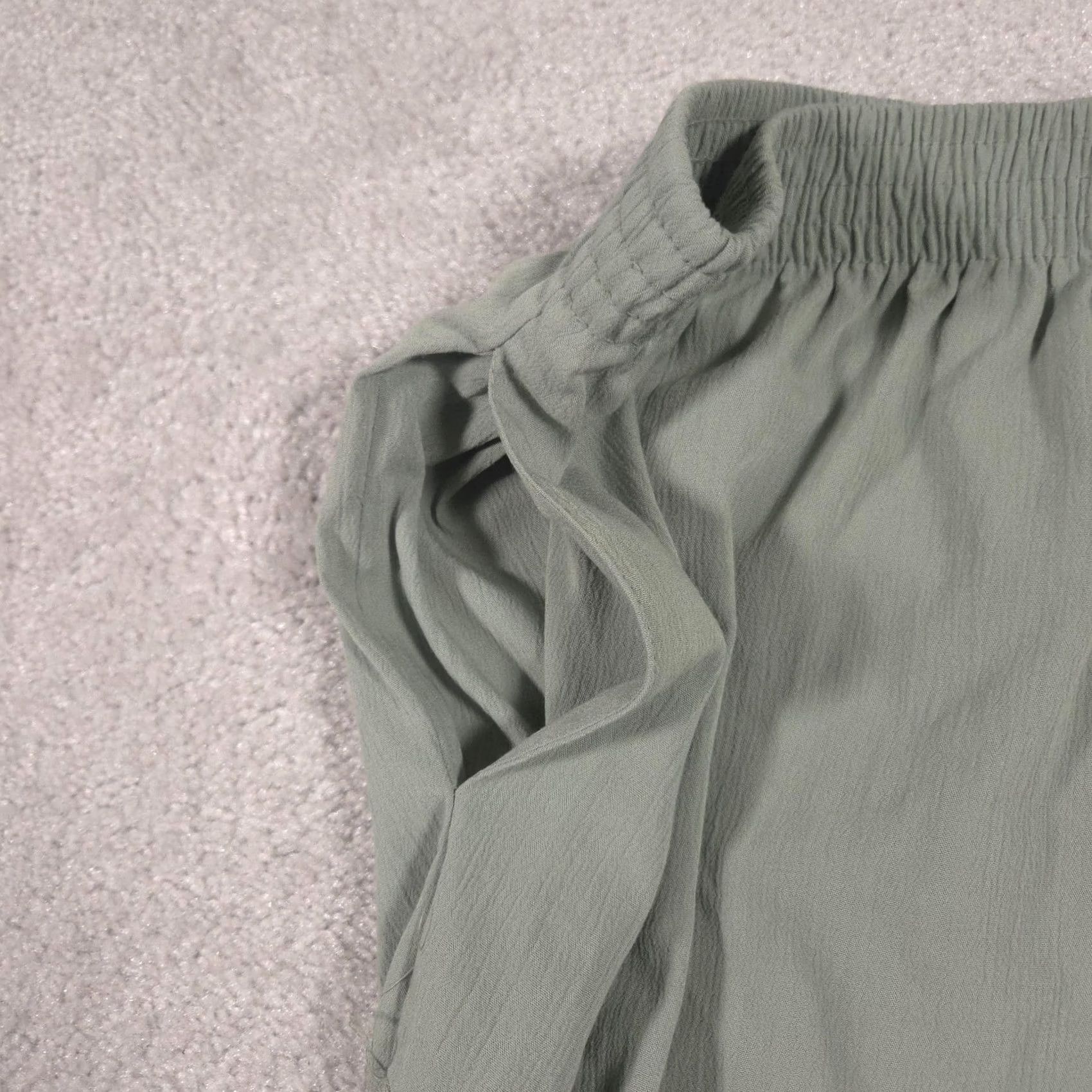 Vintage Alfred Dunner Dress Pants Womens 24W Green Crepe Pull On Elastic Waist Slacks Size 42" / US 20 - 4 Thumbnail