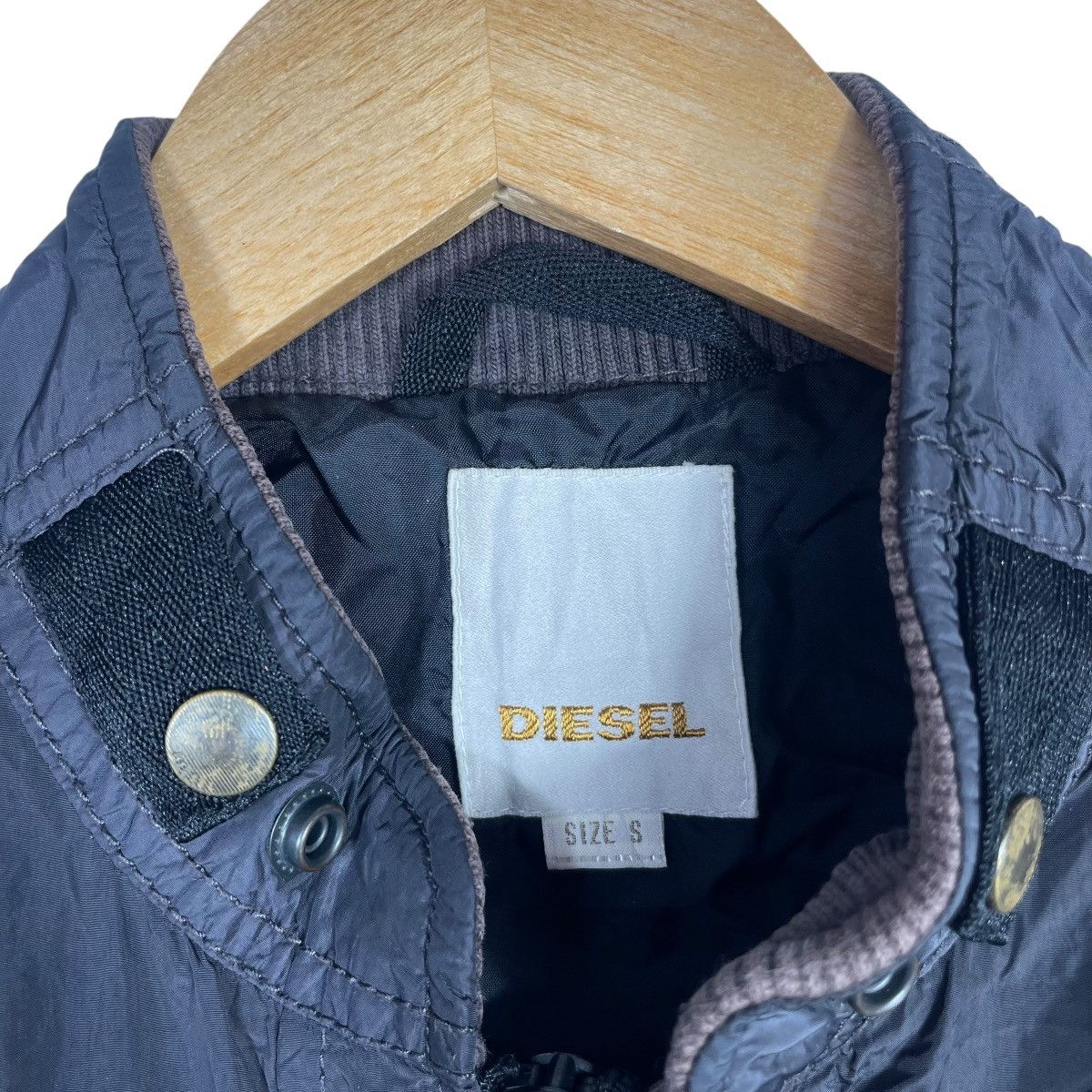 Diesel Diesel Technical Nylon Bomber Jacket Black Strap Panel ZipUp Size US S / EU 44-46 / 1 - 3 Thumbnail