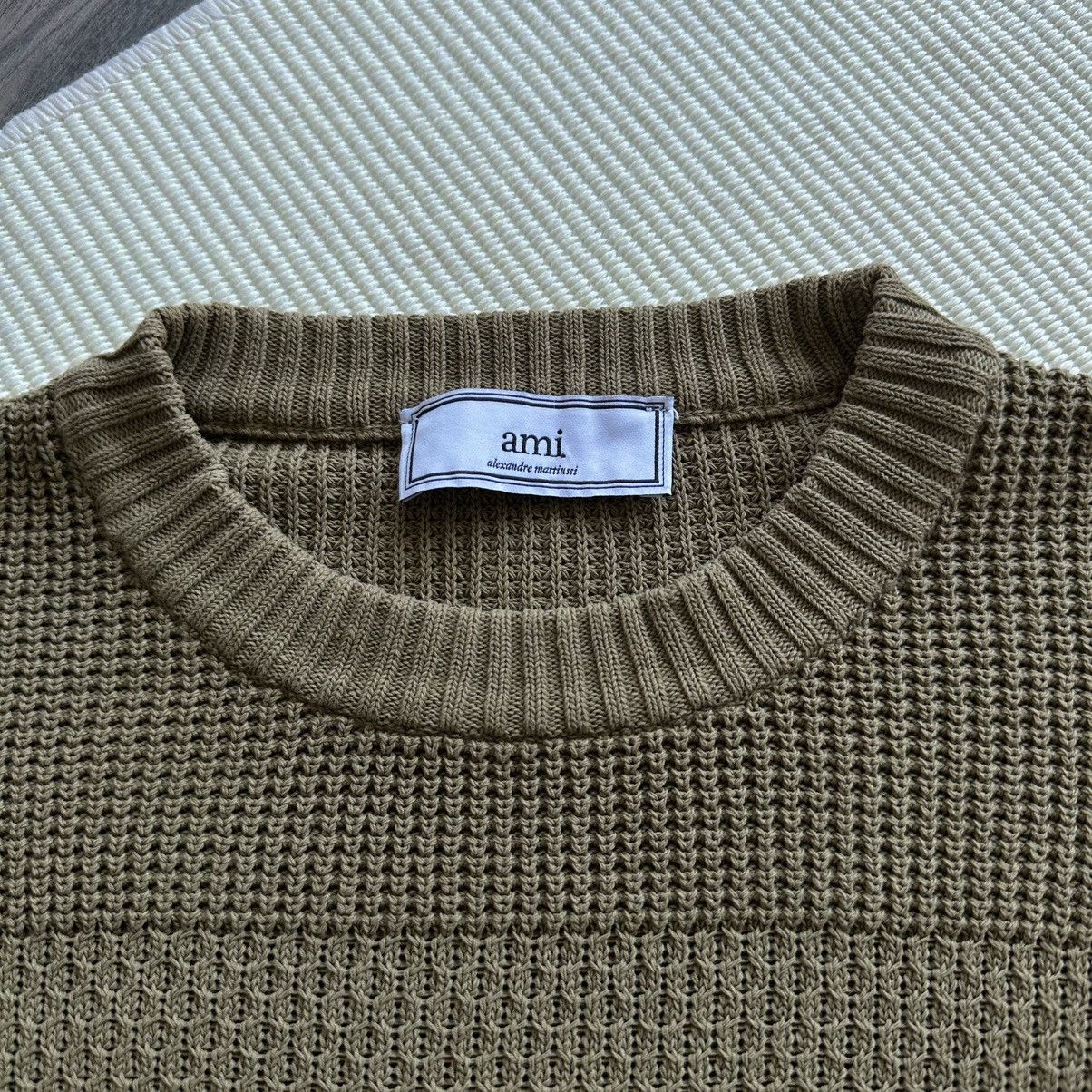 AMI Ami Alexandre Mattiussi Olive Green Crewneck Sweater Size US XS / EU 42 / 0 - 4 Thumbnail