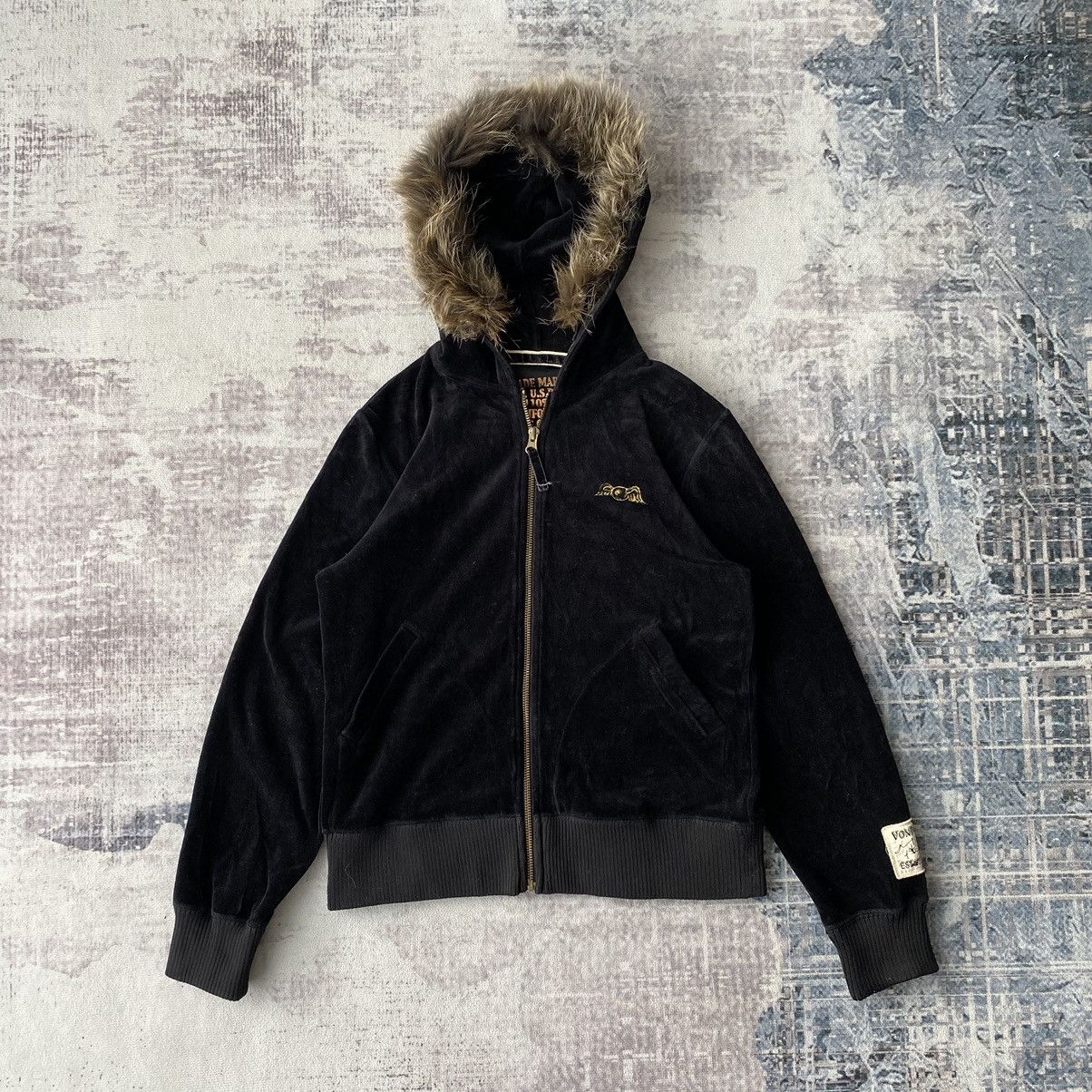 If Six Was Nine × Le Grande Bleu (L.G.B.) × Von Dutch Von Dutch Raccoon Fur Zipper Hoodie Size US XS / EU 42 / 0 - 4 Thumbnail
