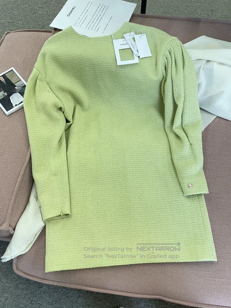 Chanel Chanel Equestrian series avocado green dress Size M / US 6-8 / IT 42-44 - 1 Thumbnail