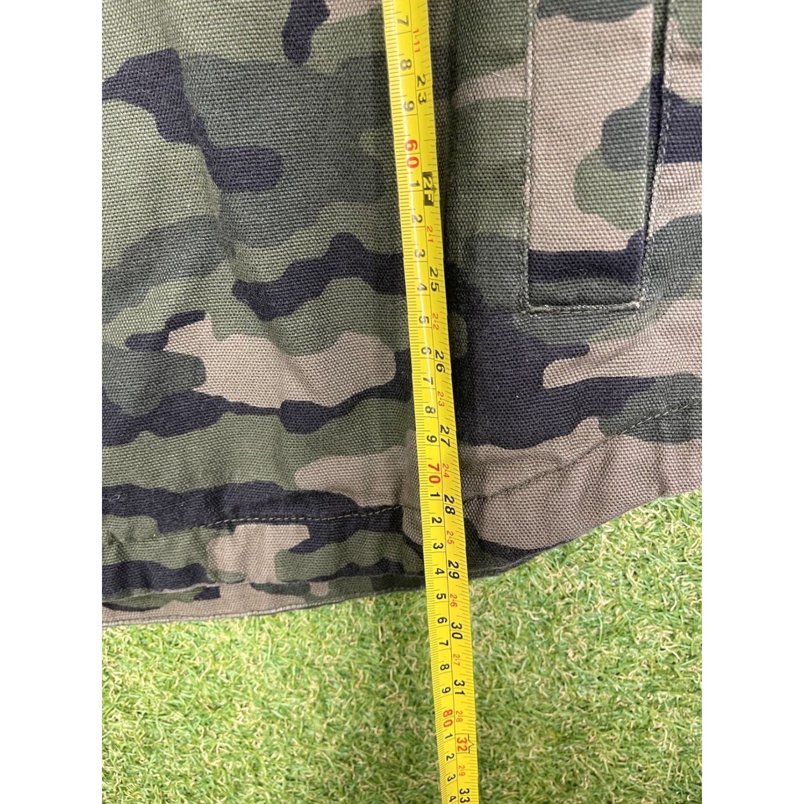 CO Duluth Shirt Mens Medium Utility Jacket Green Camo Snap Shacket Vintage Button-Up Camouflage Canvas Cotton Workwear 90s Mens Size US M / EU 48-50 / 2 - 4 Thumbnail