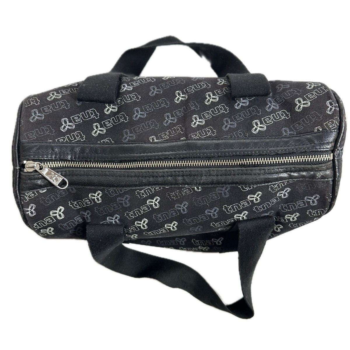 TNA Aritzia TNA Logo Small Black Canvas Duffel Bag Lined Pewter Size ONE SIZE - 5 Thumbnail