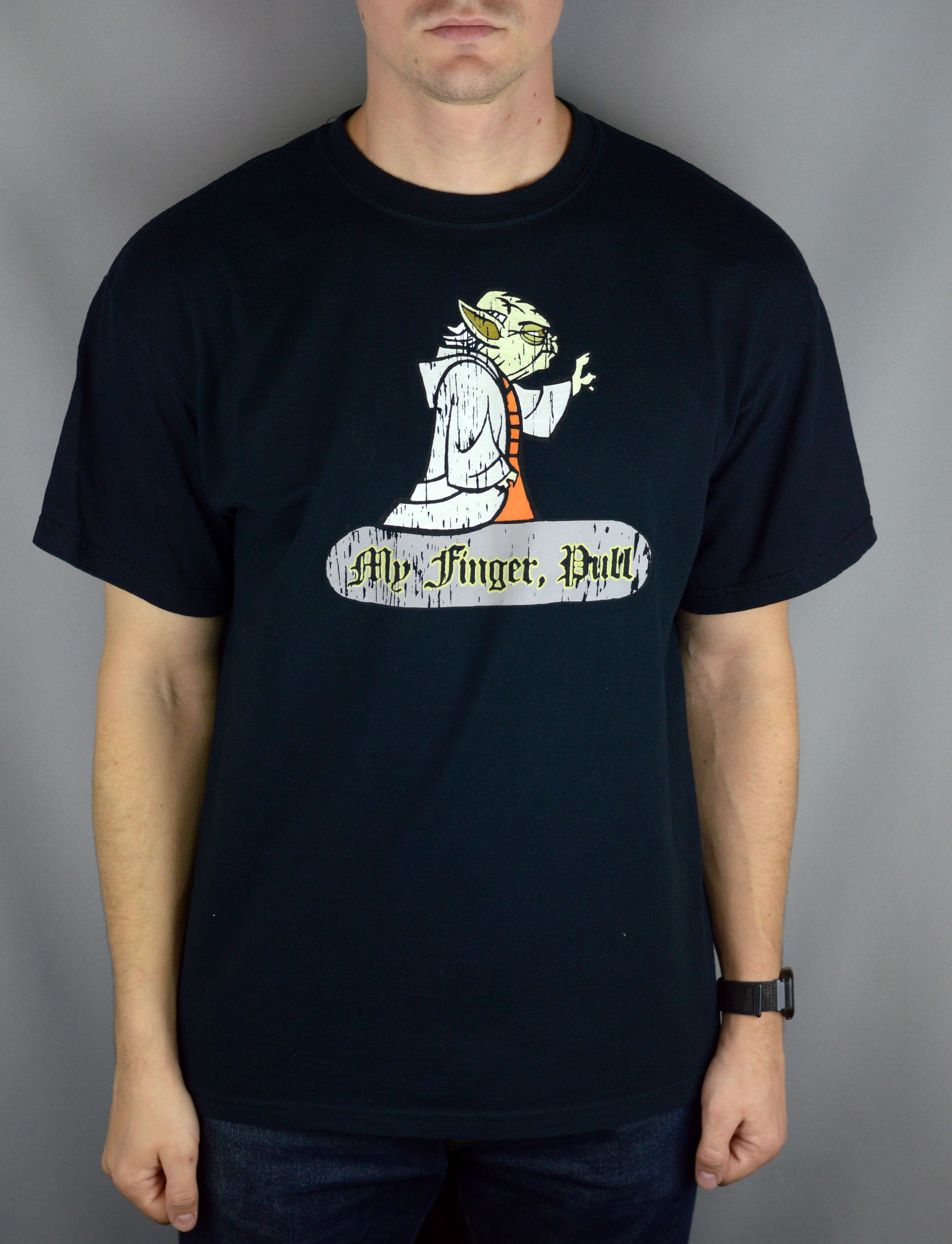 Star Wars × Vintage Vintage Star Wars pull The Finger Yoda 90s t shirt Size US L / EU 52-54 / 3 - 1 Thumbnail