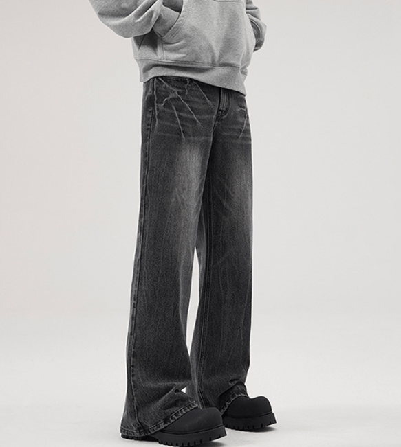 Japanese Brand American street lightning crack cleanfit flared jeans y2k Size US 32 / EU 48 - 3 Thumbnail
