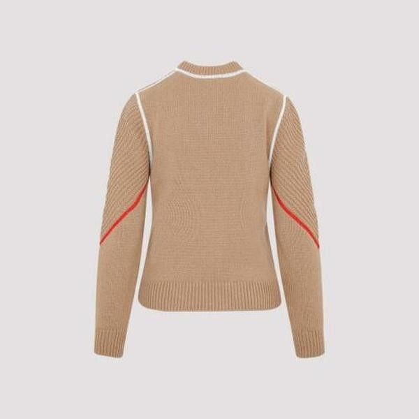 Bottega Veneta o1w1db10824 Wool Cashmere Overlock Jumper in Camel Size S / US 4 / IT 40 - 2 Thumbnail
