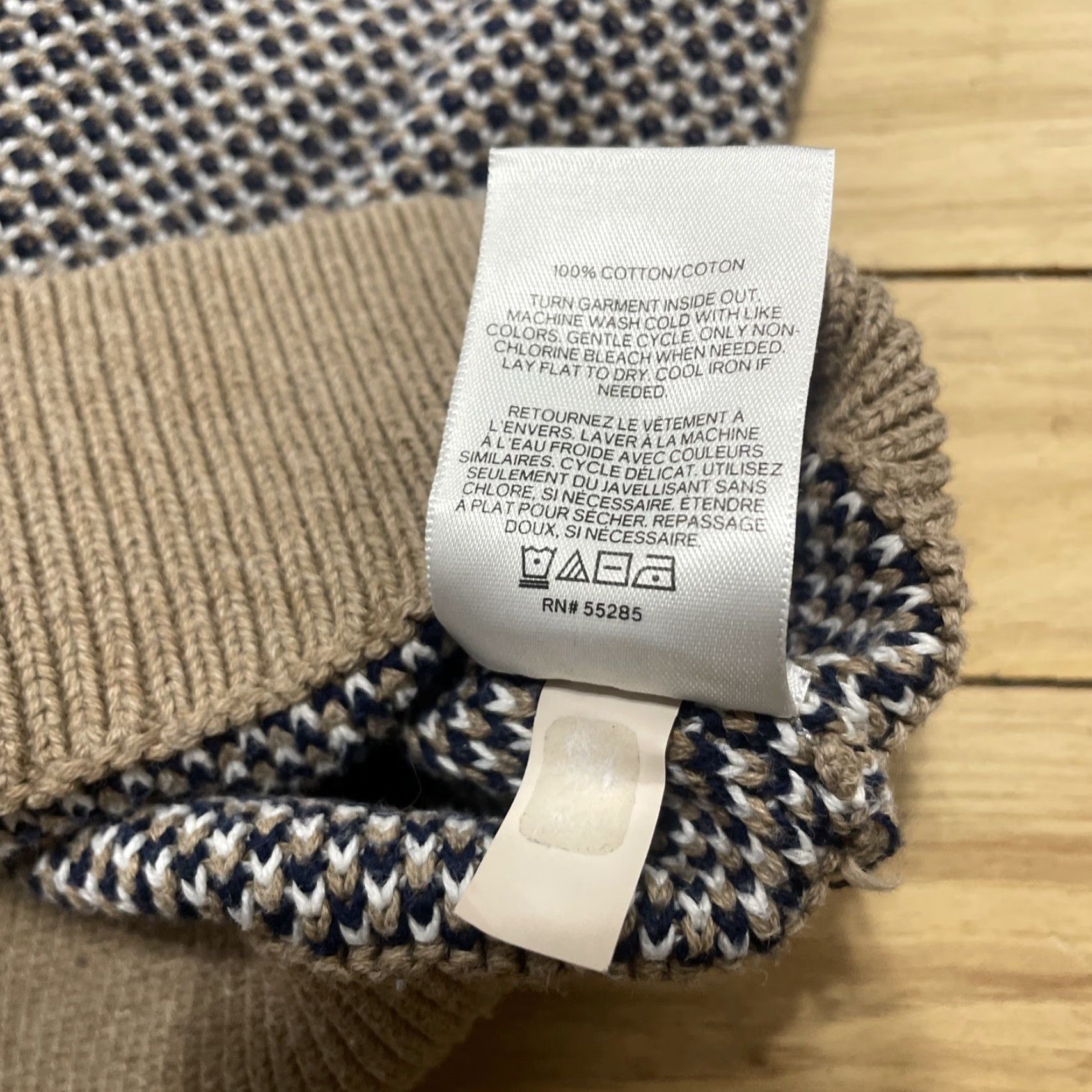 Express VINTAGE Express Knit Statement Sweater Men 2XL Texture Old Money Yacht Preppy Cotton XXL Cream Tan Blue, 80s 90s Classic, Wool? Wait - hold on. Size US XXL / EU 58 / 5 - 7 Thumbnail