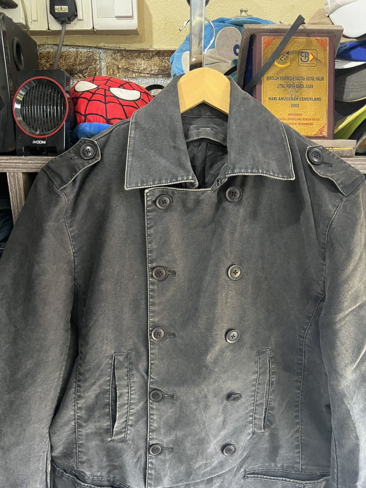 Michel Klein 🔥Sun Faded Klein Plus Homme Double Breasted Button Jacket Size US M / EU 48-50 / 2 - 4 Thumbnail
