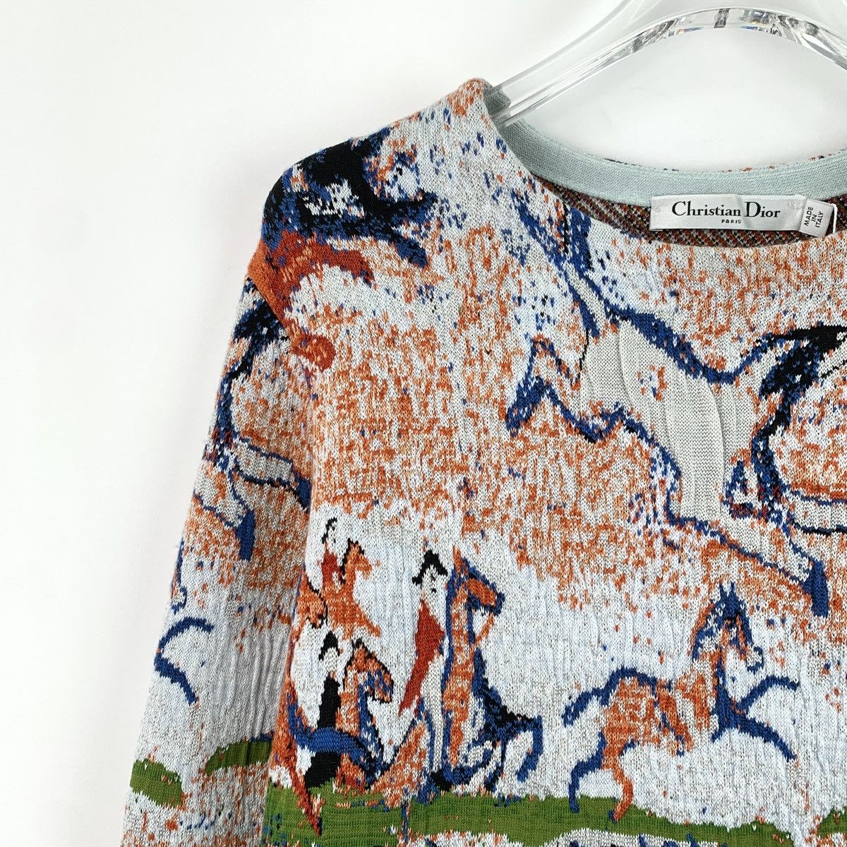 Dior Christian Dior Multi-color Long Sleeve Knit Sweater K26WX Size XXS / US 00 / IT 34 - 3 Thumbnail