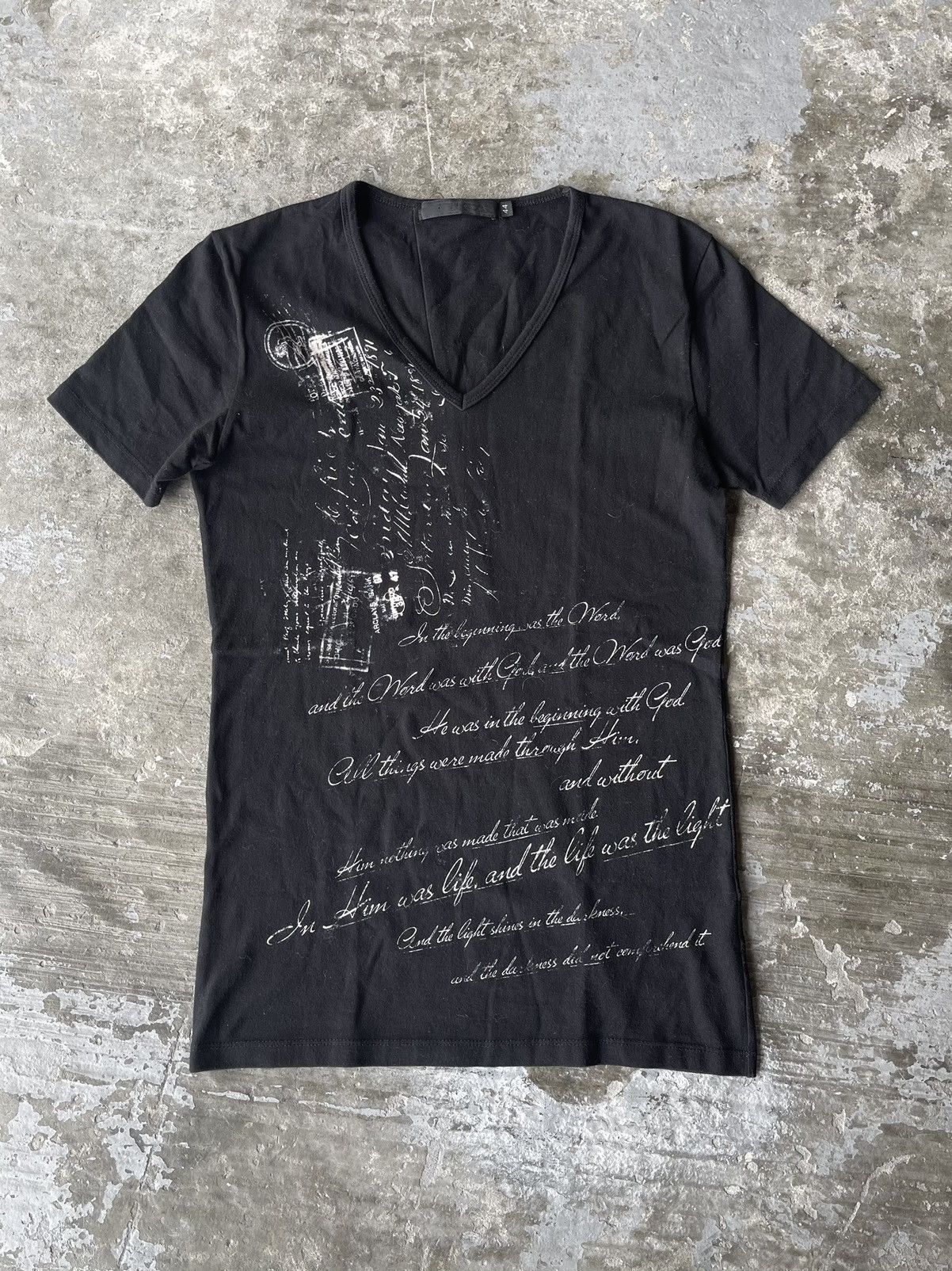 image of 20471120 x Gostar De Fuga Fuga Poem Tee in Black, Men's (Size Small)