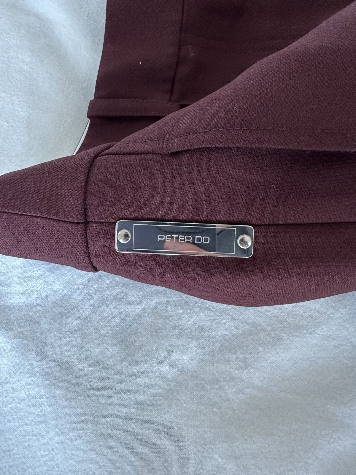 Peter Do Peter Do Pleated Burgundy Trousers Size 25" / US 0 / IT 36 - 3 Thumbnail