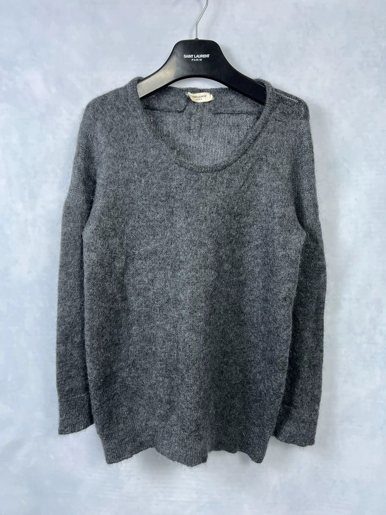 Saint Laurent Paris Saint Laurent Ghost Grey Wool Sweater-dmc Size US XS / EU 42 / 0 - 1 Thumbnail