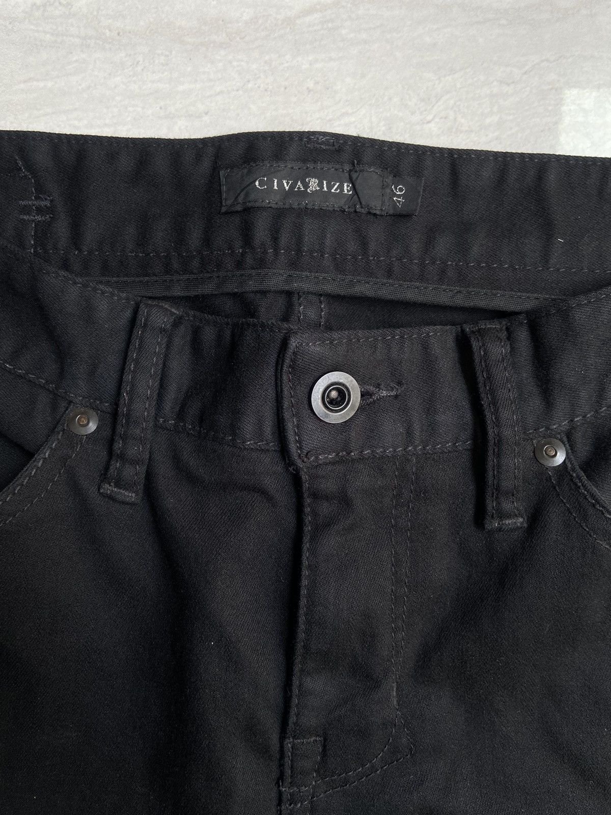 CIVARIZE × Tornado Mart CIVARIZE Black Pants Zipper Patterned Size US 31 - 12 Thumbnail