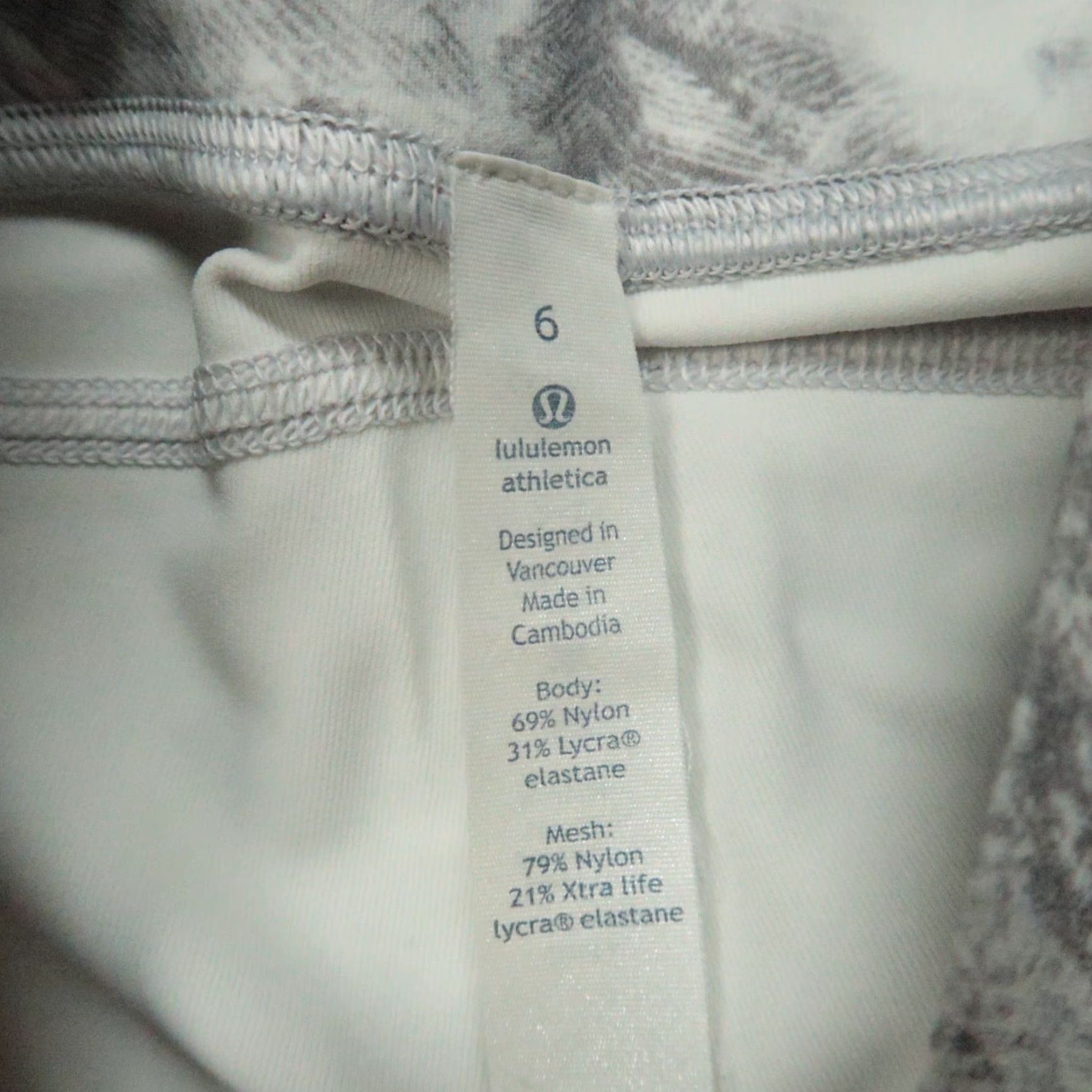 Lululemon VINTAGE Lululemon Leggings Womens 6 Pace Perfect Crop Breeze By White Light Cast 17" Size 28" / US 6 / IT 42 - 3 Thumbnail