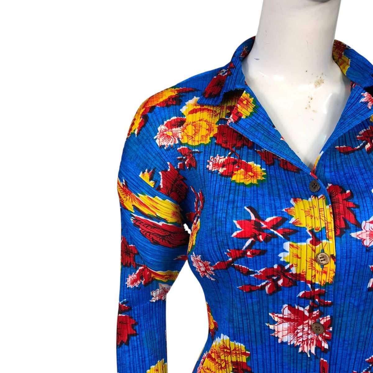 Issey Miyake 🔥VINTAGE PLEATS PLEASE ISSEY MIYAKE BUTTON UPS FLORAL DESIGN Size M / US 6-8 / IT 42-44 - 7 Thumbnail