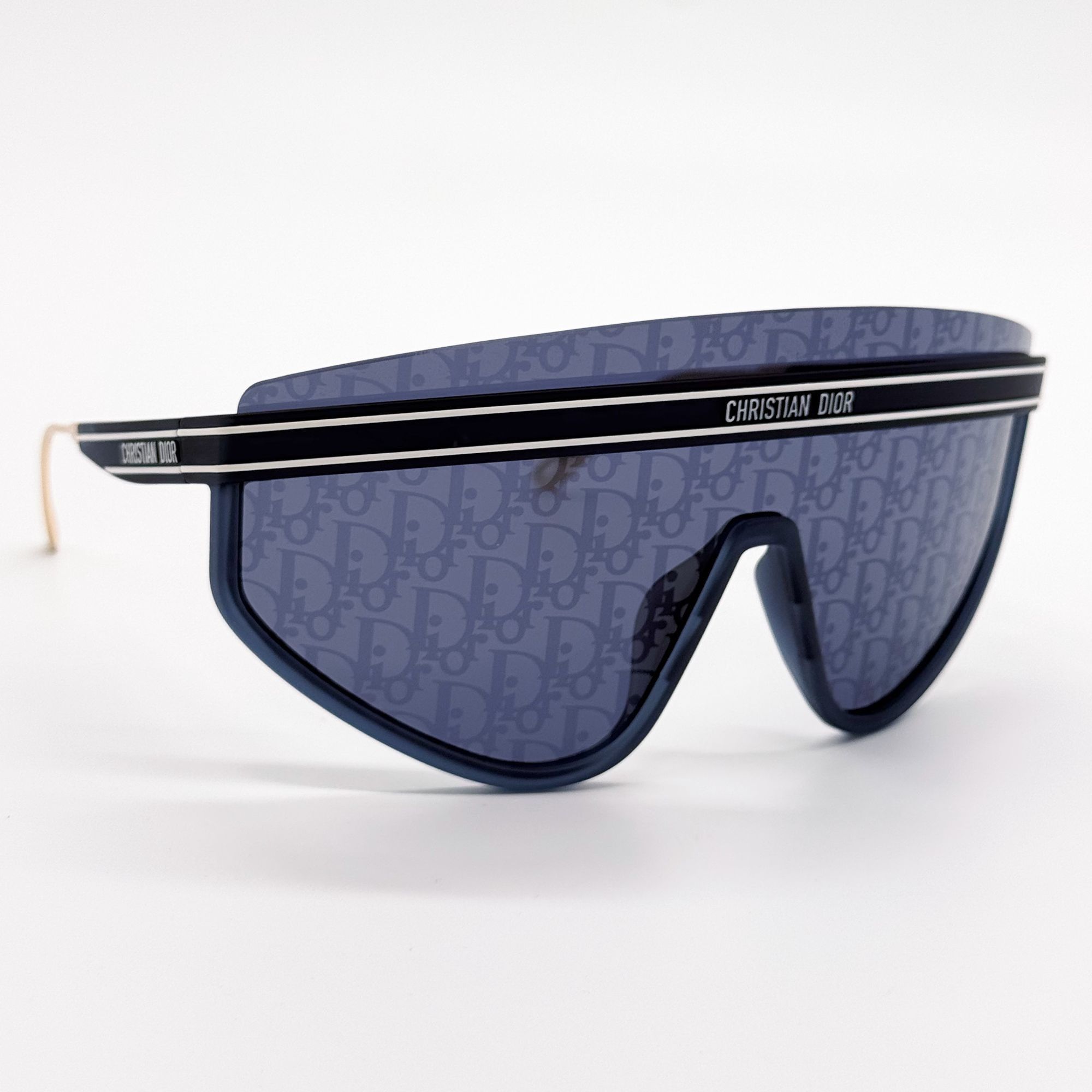 Dior NEW DIOR SUNGLASSES DIORCLUB M2U 31B8 SHIELD GOLD/BLUE Size ONE SIZE - 4 Thumbnail