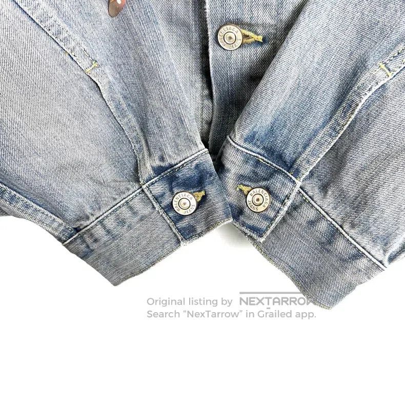 Balenciaga Balenciaga Distressed Faded Slouchy Denim Jacket Size US S / EU 44-46 / 1 - 6 Thumbnail