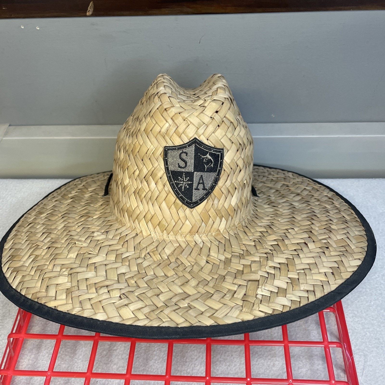 Other SA Palms Under Brim Straw Hat Flames Emblem Drawstring Size ONE SIZE - 1 Thumbnail