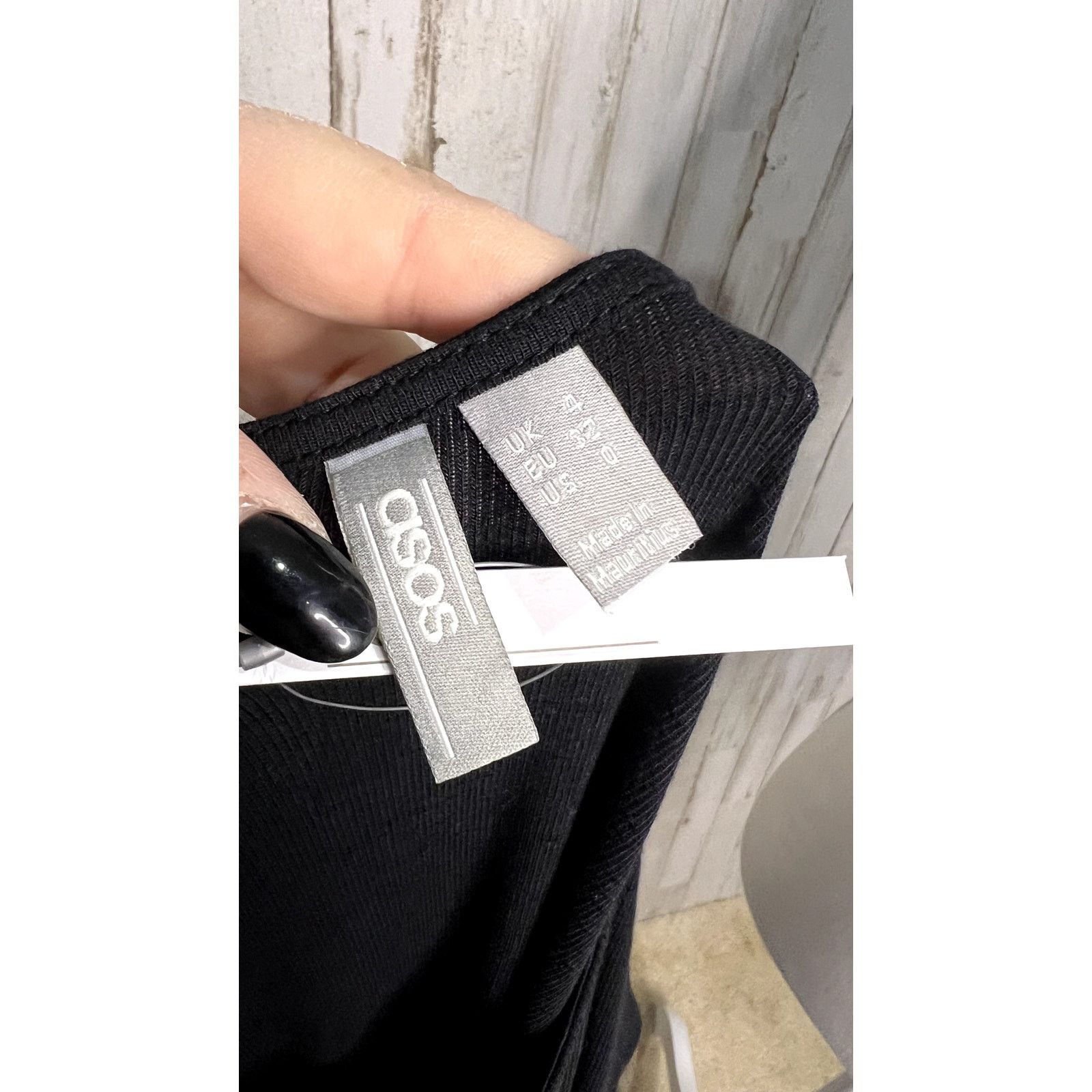 Asos NWT ASOS Women's Black Waist Short Sleeve Midi Dress Size 0 Size XS / US 0-2 / IT 36-38 - 5 Thumbnail