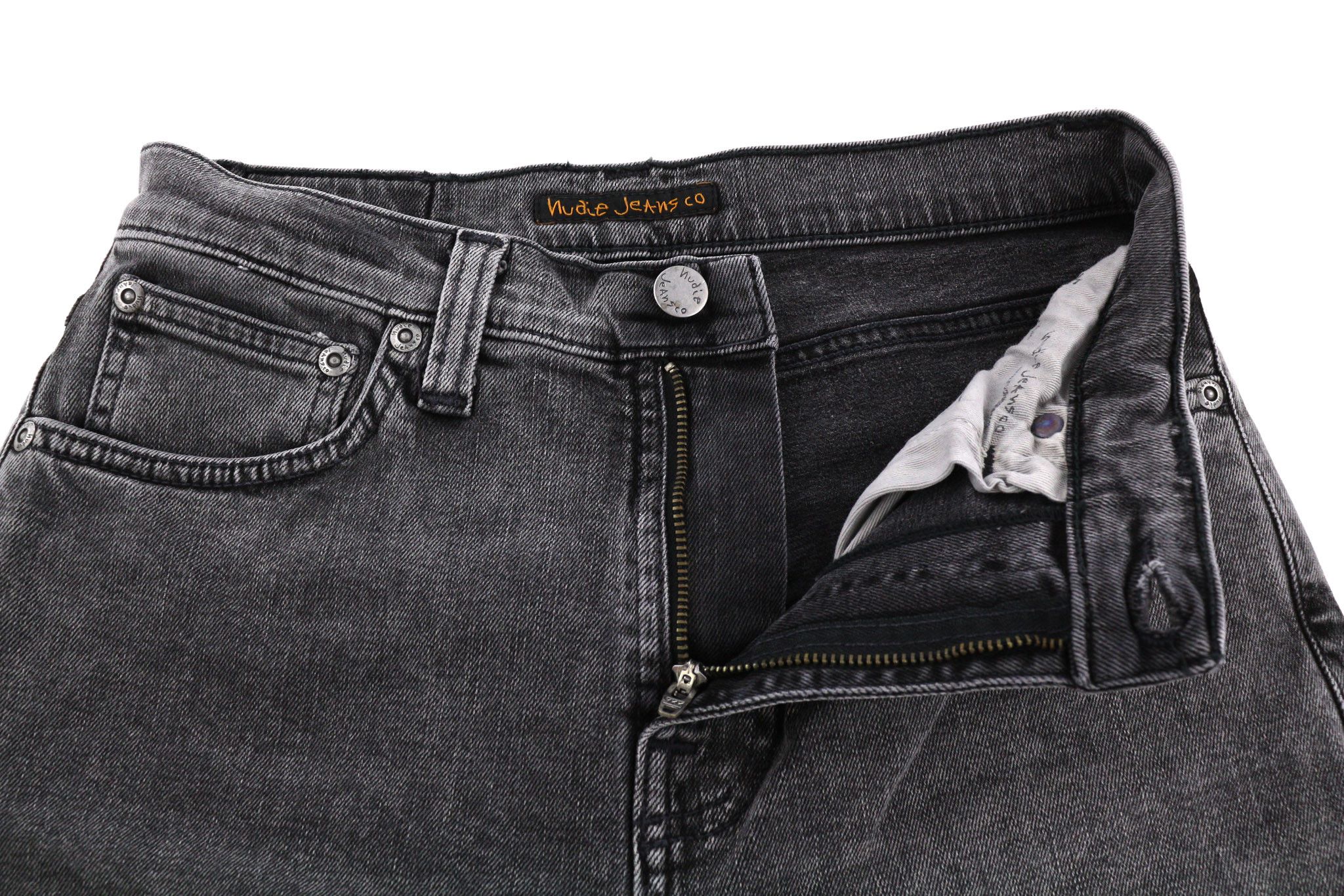 Nudie Jeans PIPE LED W28/L32 Grey Marble Organic Denim Jeans 81631 Size US 28 / EU 44 - 4 Thumbnail