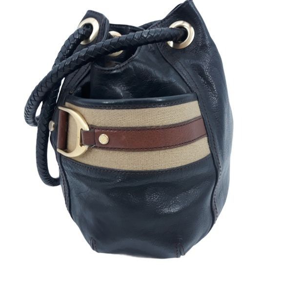 Cole Haan Cole Haan Hobo Shoulder Bag Leather Braided Grommets Genevie Size ONE SIZE - 6 Thumbnail