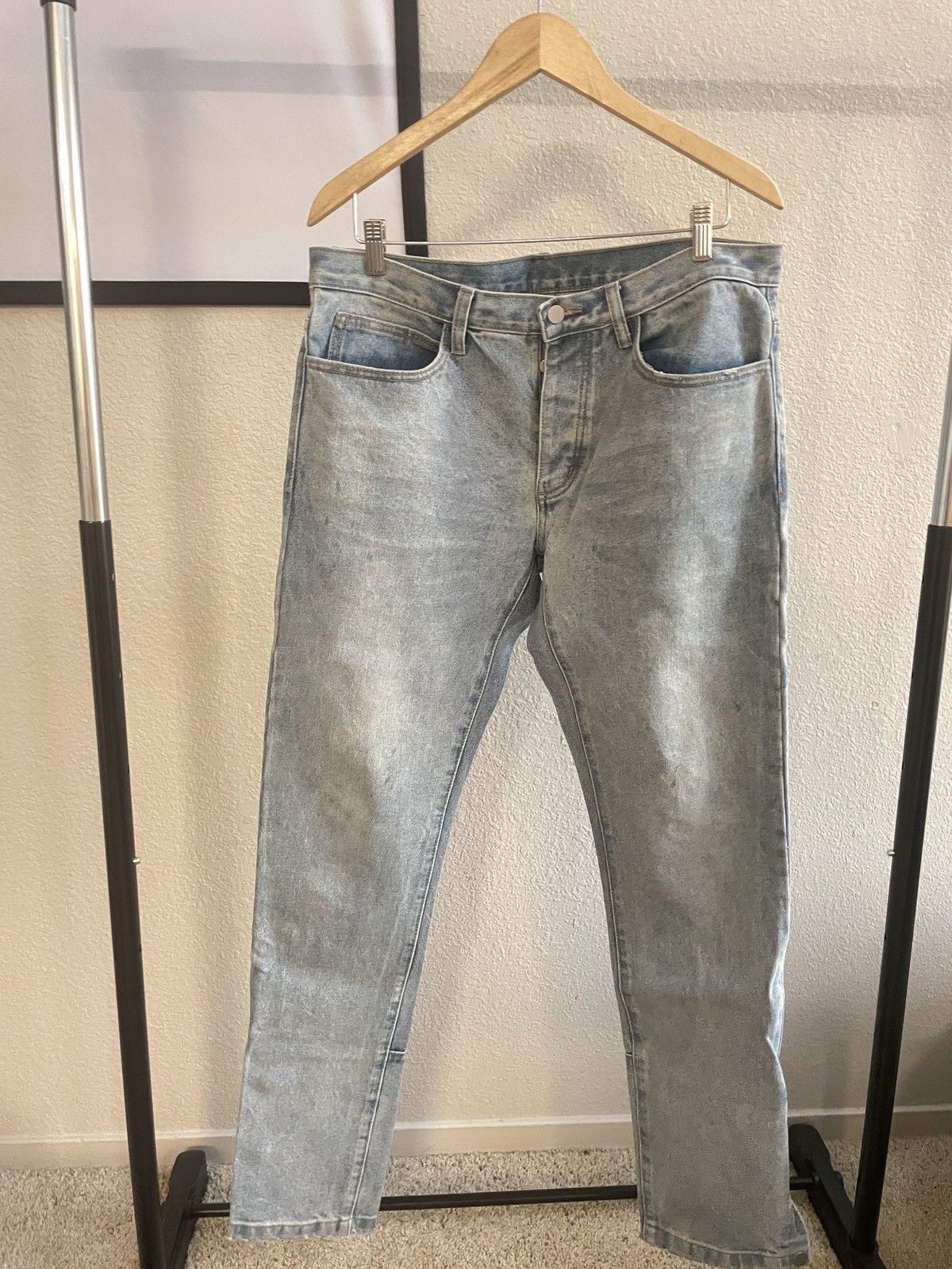 MNML MNML Light Denim Paint Splatter Flare Denim Size US 32 / EU 48 - 1 Thumbnail