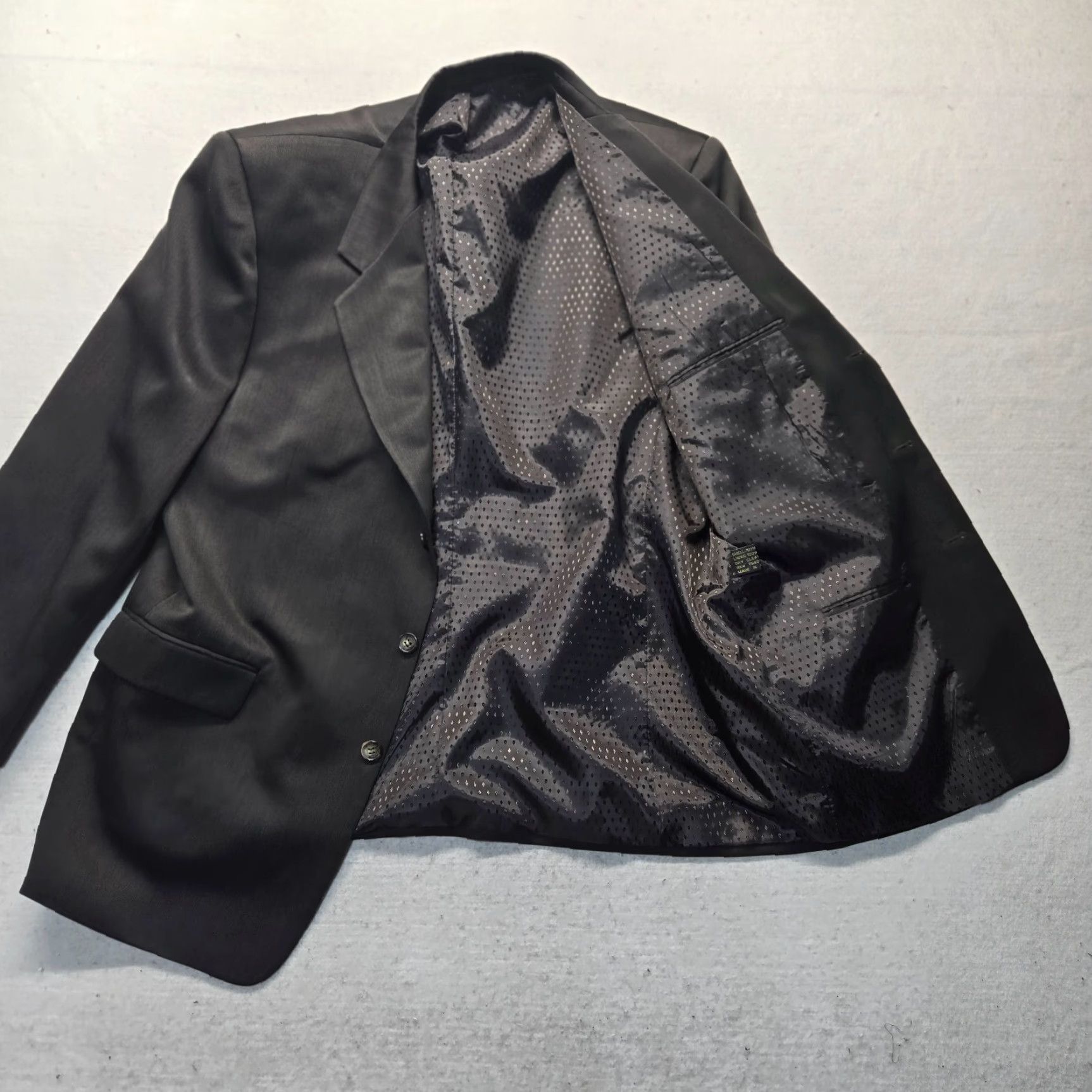 Vintage Florenzi Blazer Solid Dark Gray Suit Jacket Sport Coat Adults 46L Gray Three-Button Notch Lapel Single-Breasted Casual Formal Jacket Size 46R - 2 Thumbnail