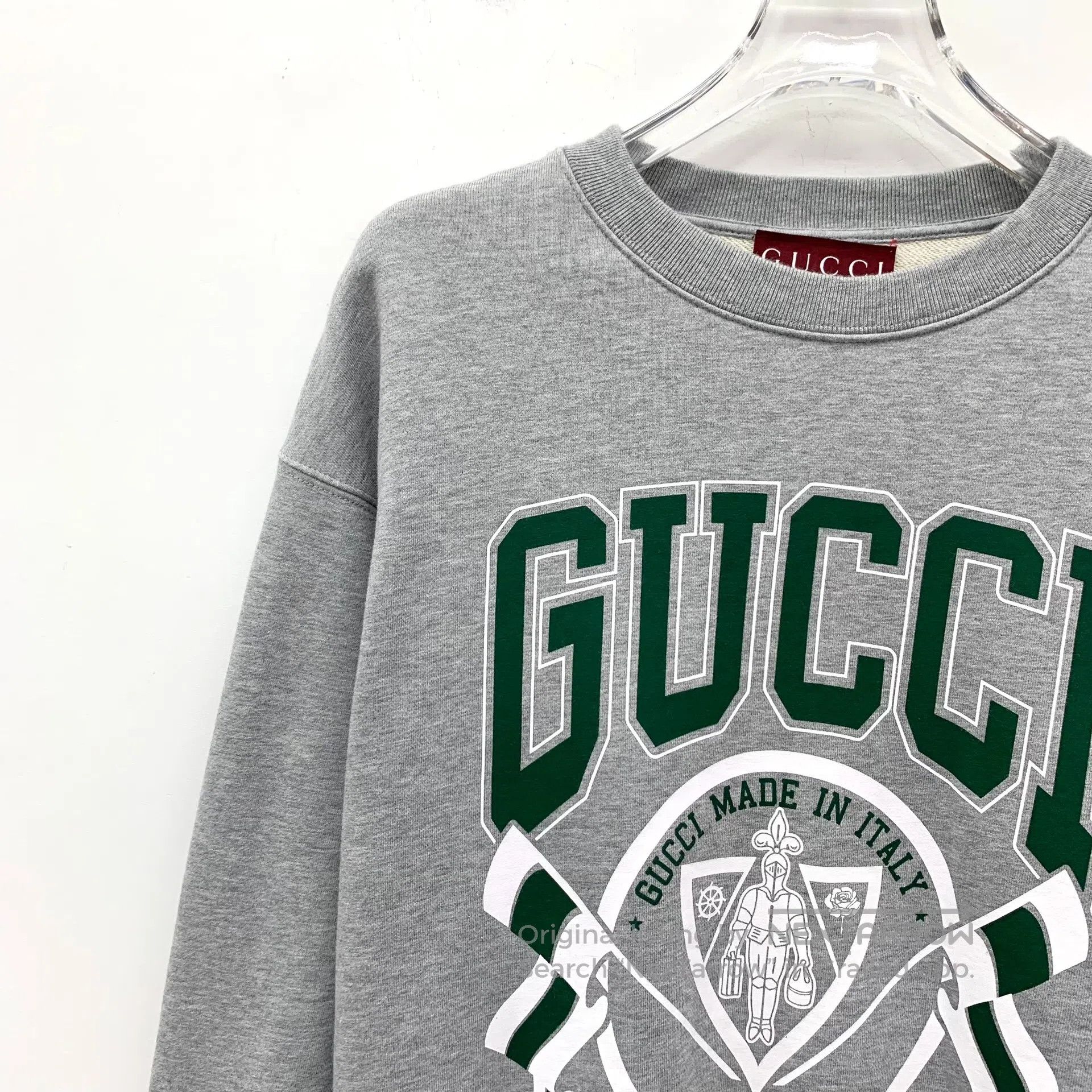 Gucci Guicci Grey Logo Letter Printed Cotton Round Neck Long Sle Size US XS / EU 42 / 0 - 3 Thumbnail