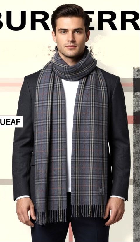 Burberry 🔥 unisex Burberry novacheck blue scarfs wool vintage Size ONE SIZE - 1 Thumbnail