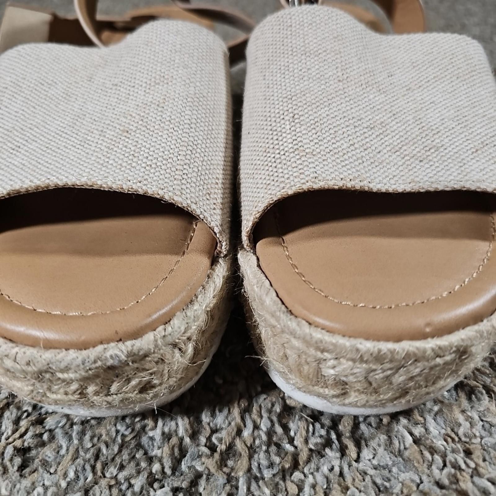 Scotch & Soda SODA sz 8 Sisal Buckle Slight Heel Sandals Size US 8 / IT 38 - 4 Thumbnail