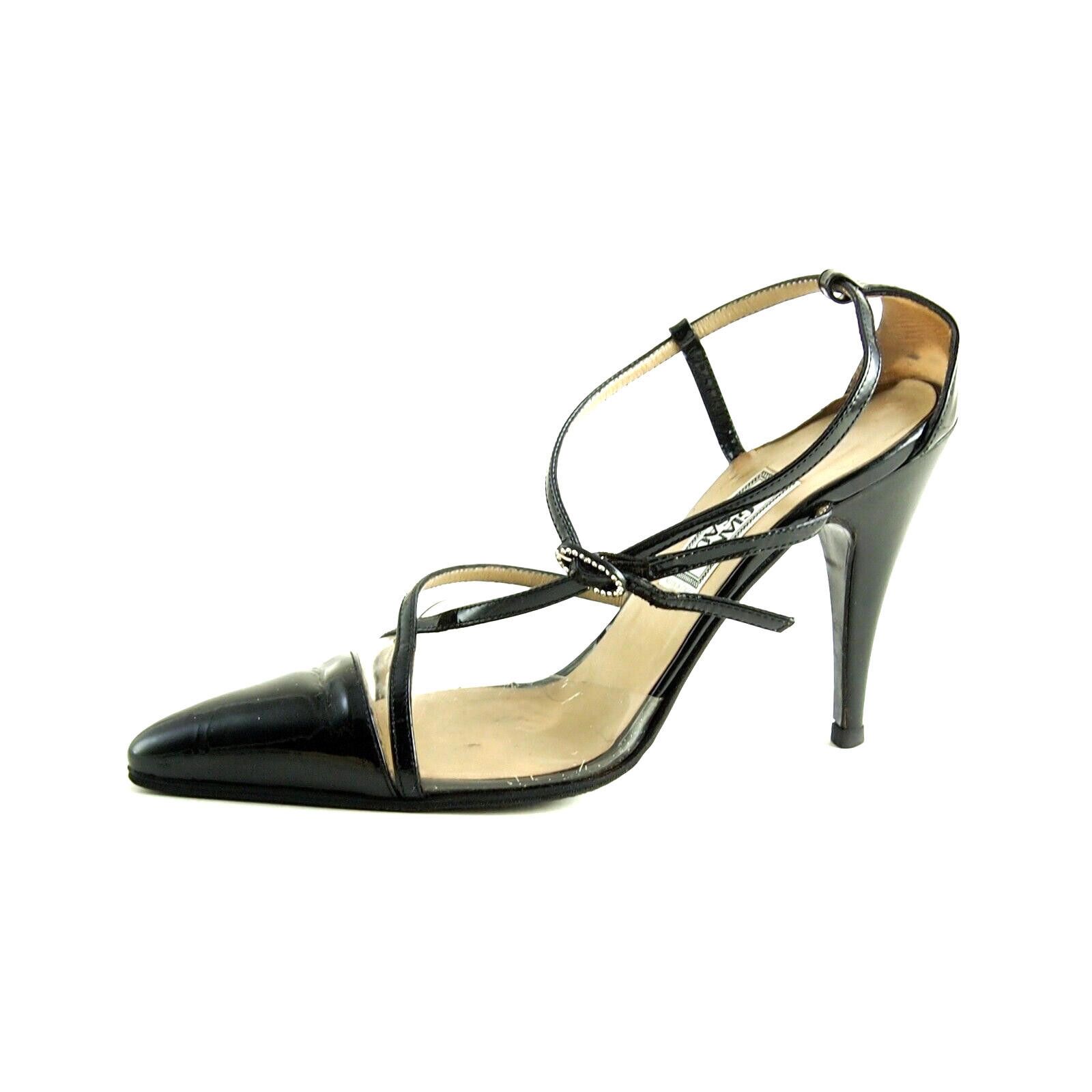 Versace Gianni Versace Strappy Sandals Black Pat Leather US 6.5 36.5 Size US 6.5 / IT 36.5 - 1 Thumbnail