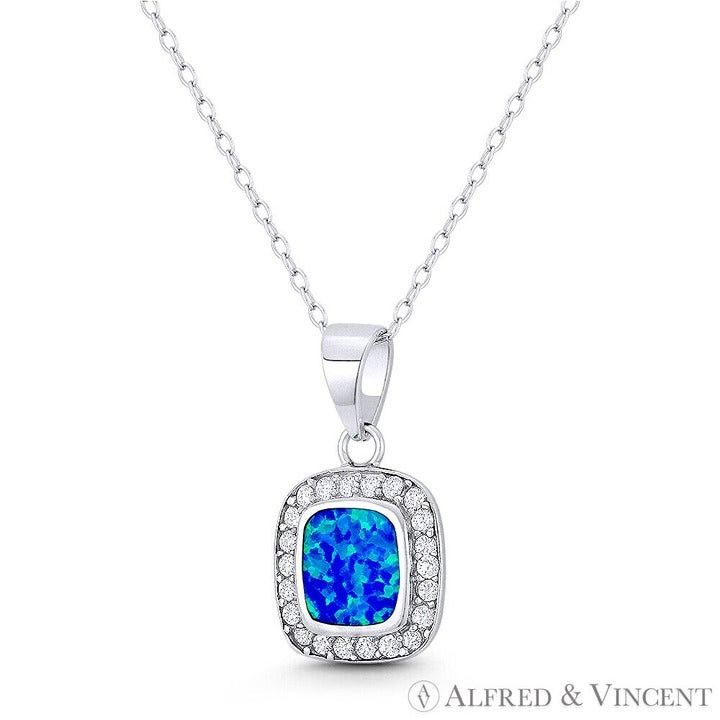 Other Created Opal & CZ Crystal Pendant in .925 Sterling Silver Size ONE SIZE - 1 Preview