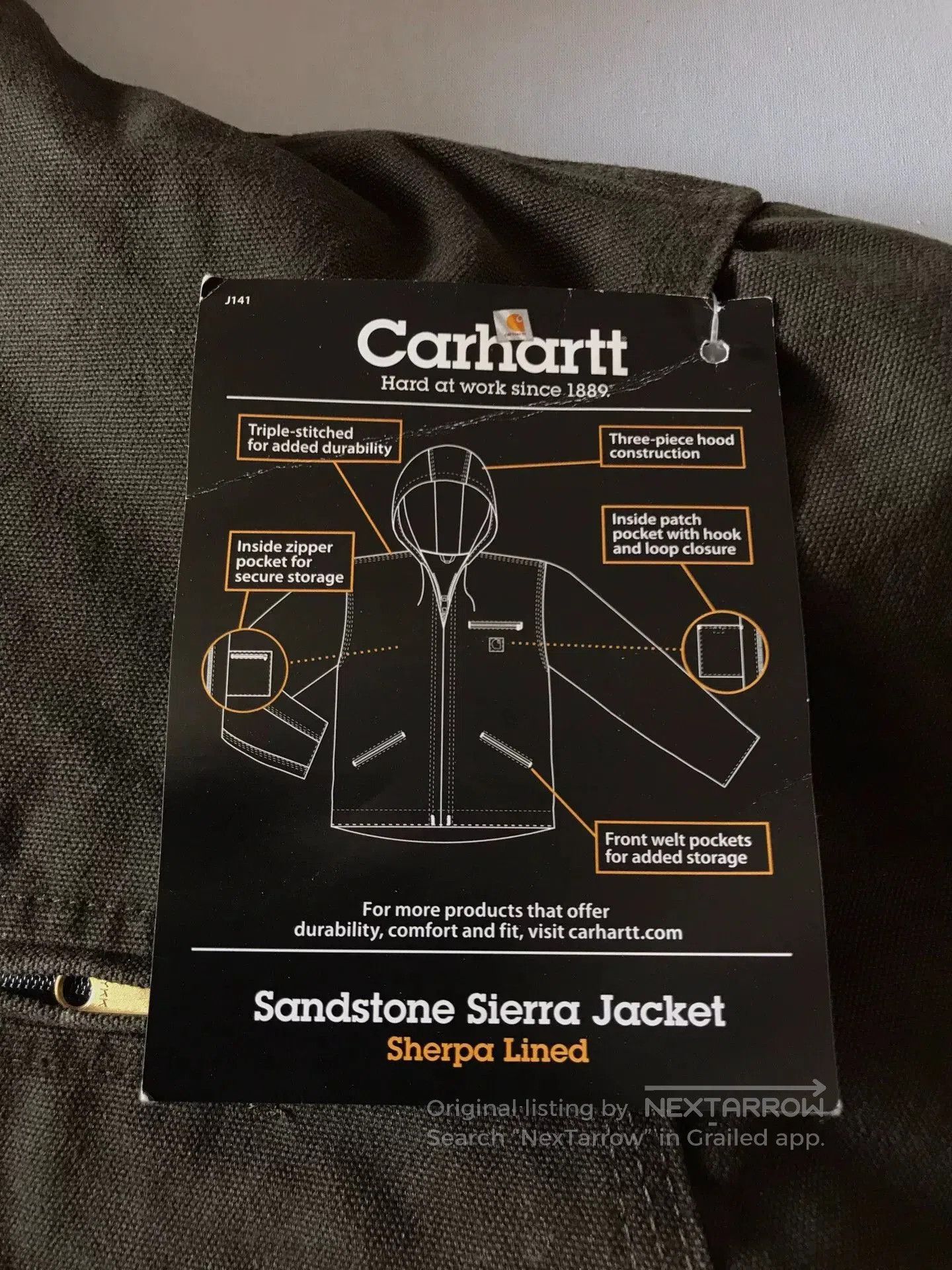 Carhartt Carhartt J141 WAL Canvas Jacket. Size US L / EU 52-54 / 3 - 8 Thumbnail