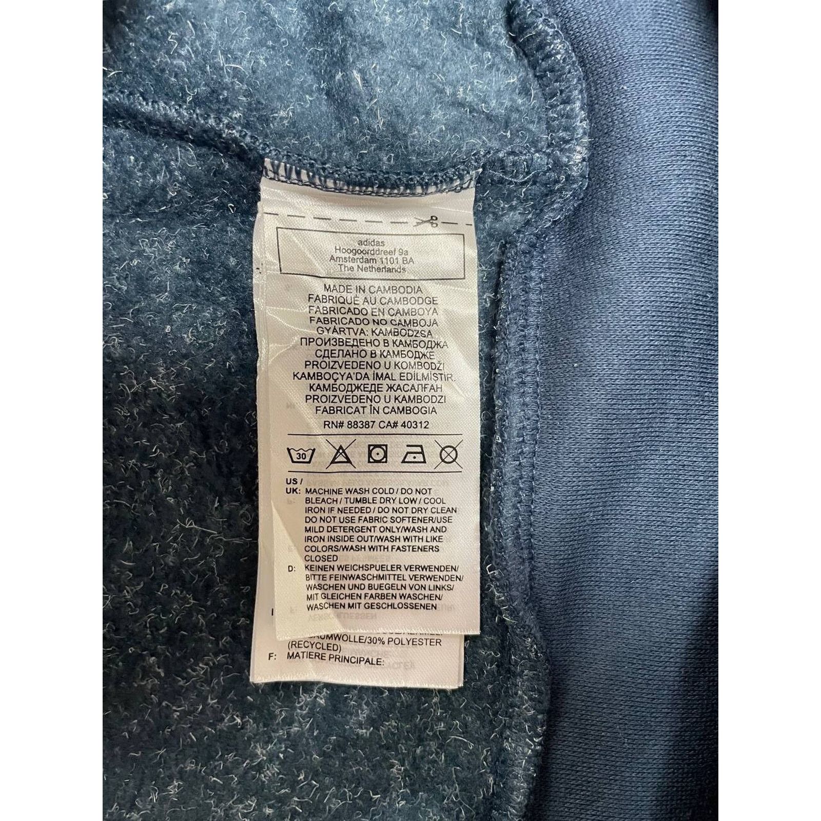 Adidas Vintage Adidas Blue Full Zip Sherpa Panel Jacket Size M Size US M / EU 48-50 / 2 - 9 Thumbnail