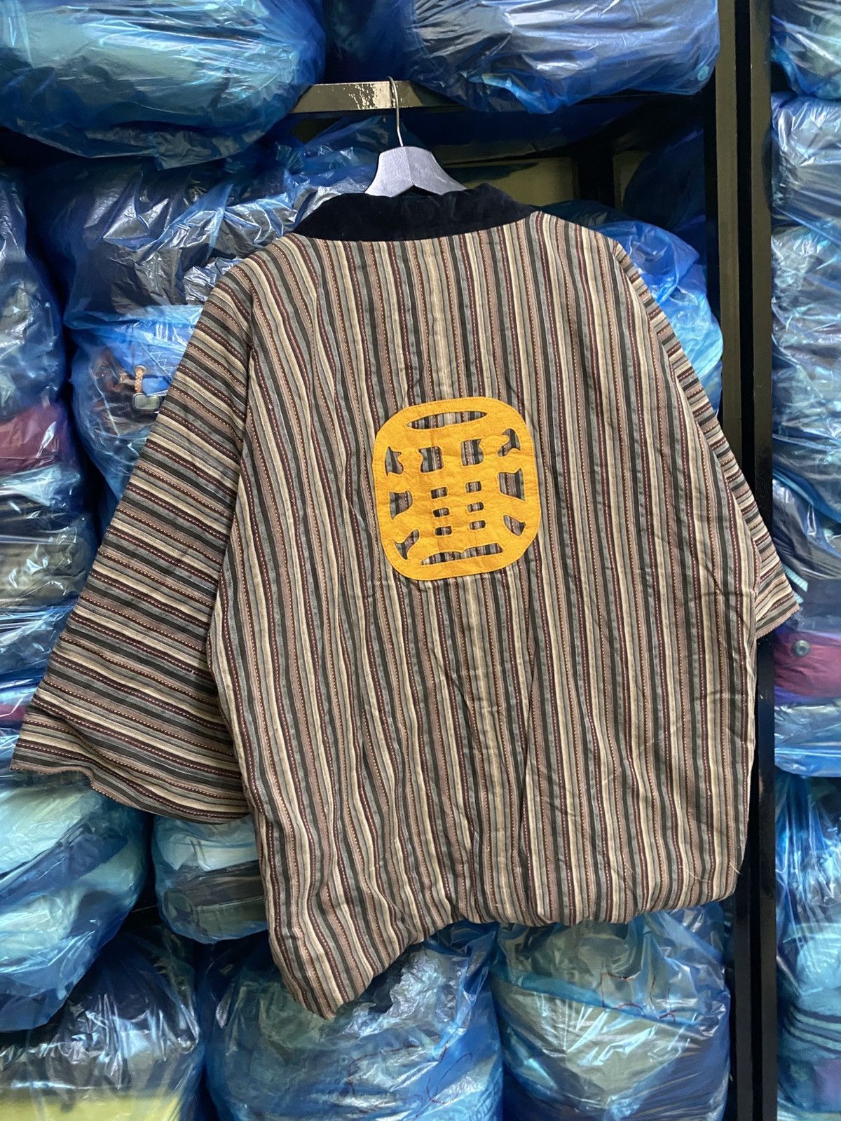 Japanese Brand VINTAGE 90S HANTEN KIMONO PATCHWORK STRIPE JACKET Size US M / EU 48-50 / 2 - 6 Thumbnail