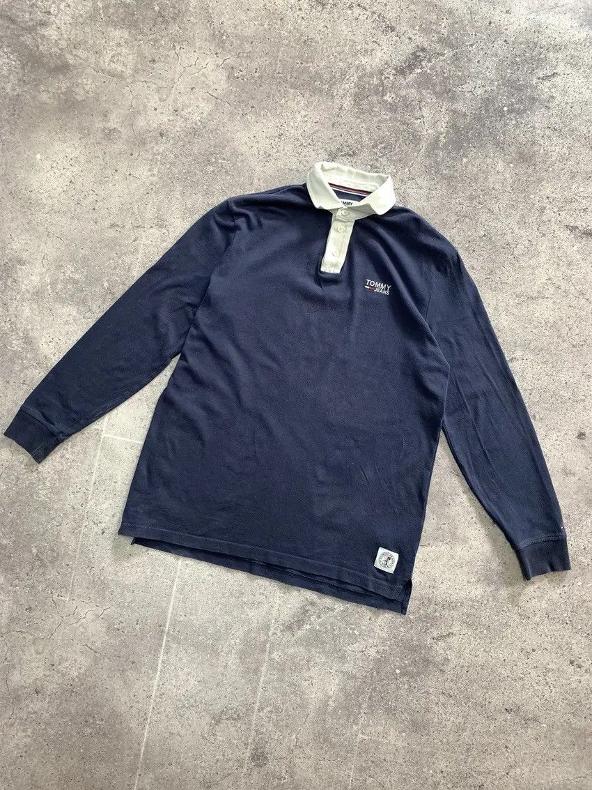 Tommy Hilfiger × Vintage Vintage Tommy Hilfiger longsleeve Polo faded Y2K Sk8 Size US S / EU 44-46 / 1 - 8 Thumbnail