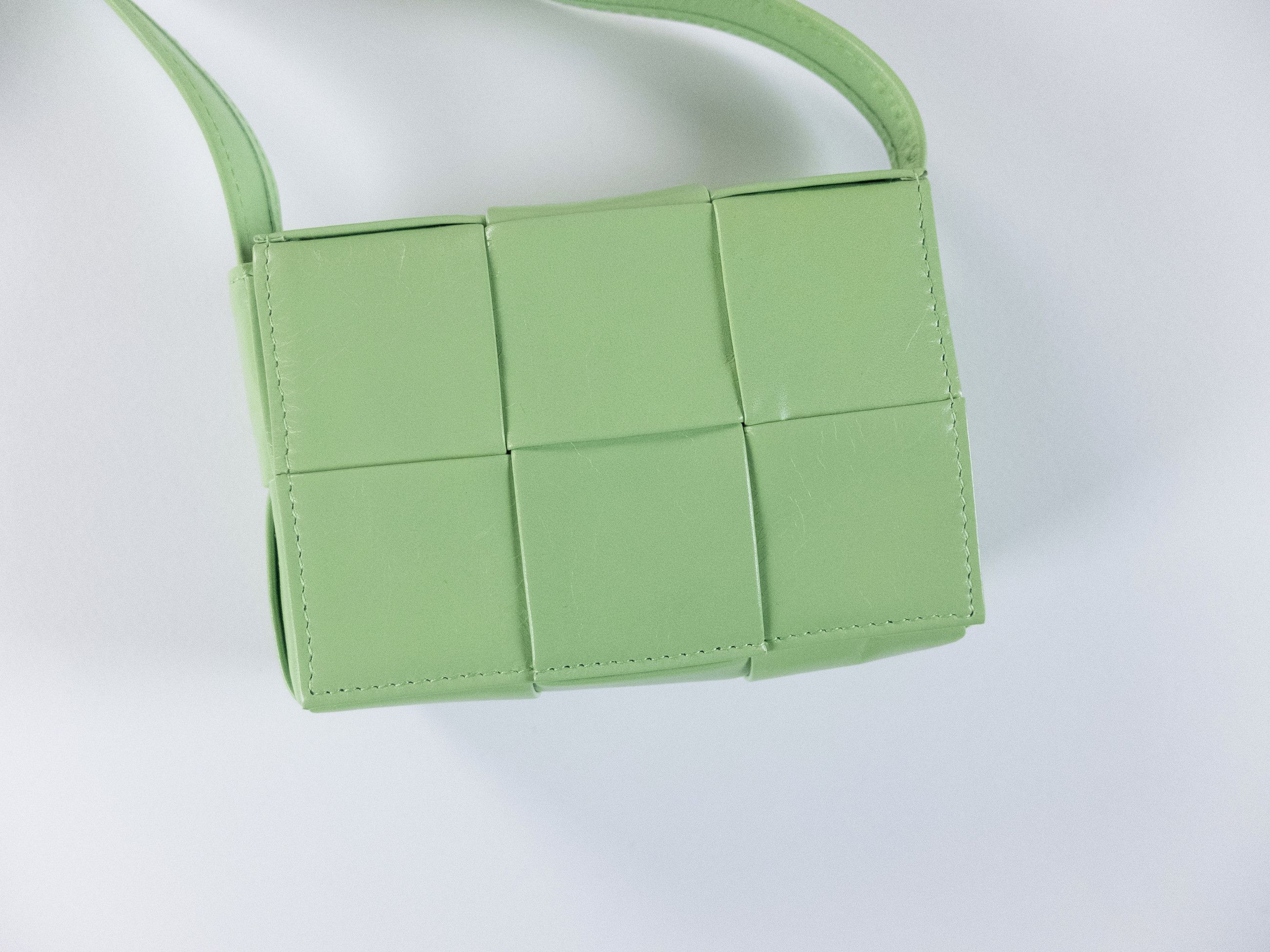 Bottega Veneta BOTTEGA VENETA Candy Cassette green paper leather mini bag Size ONE SIZE - 3 Thumbnail