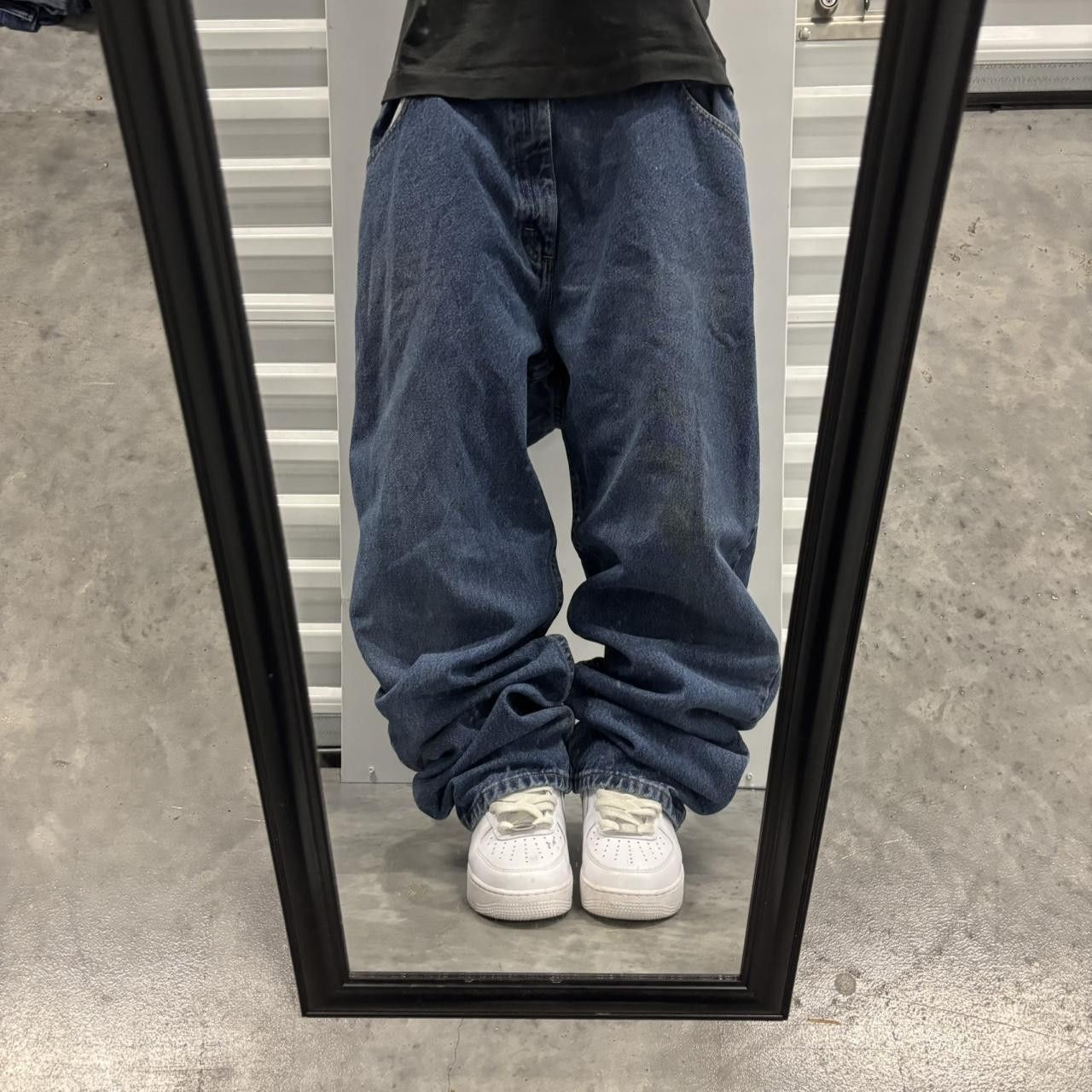 Japanese Brand × Vintage CrazyVintage Y2K/2000s Baggy Dark Blue Wash Denim Jeans! Size US 38 / EU 54 - 1 Thumbnail