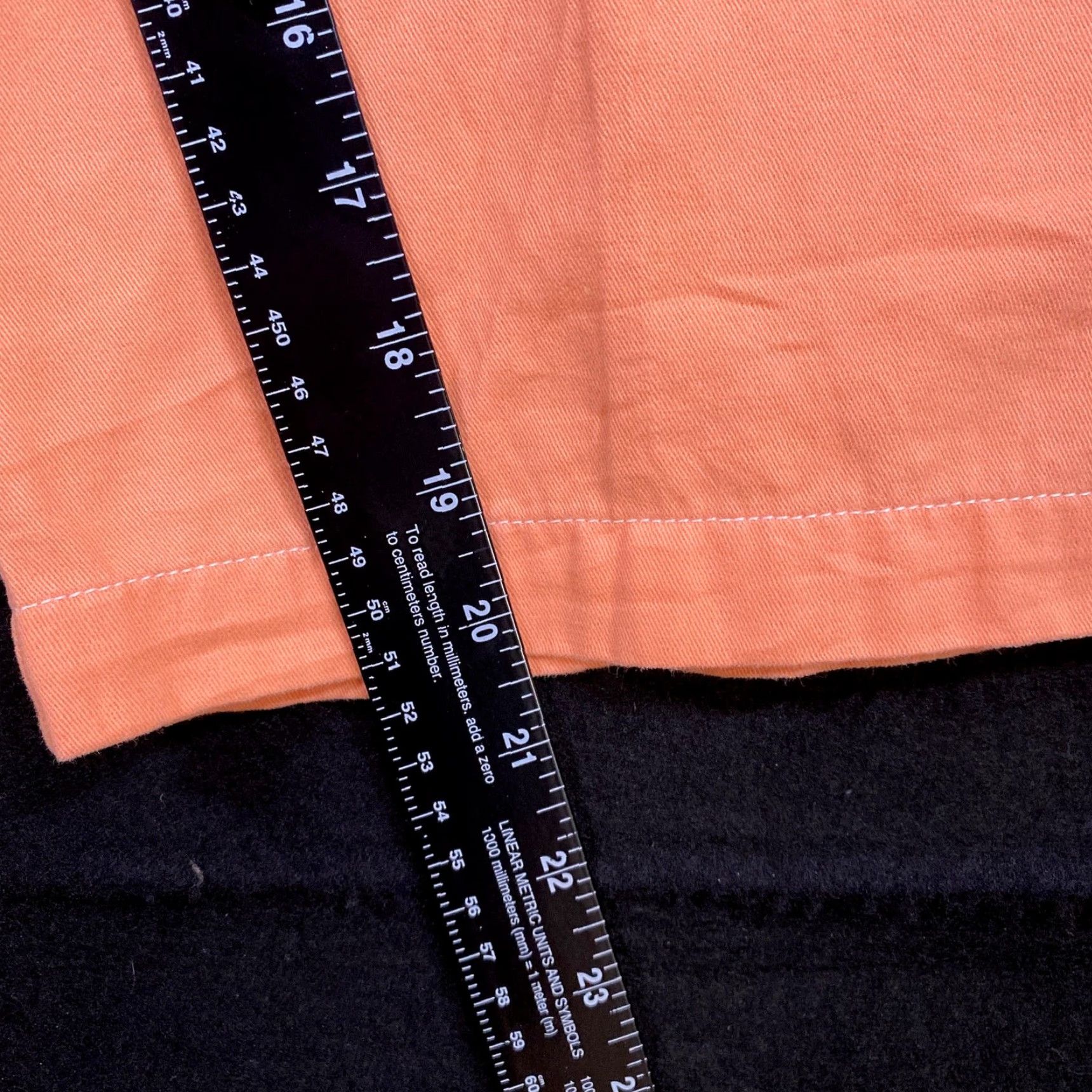 Ralph Lauren Lauren Jeans Co Womens Jeans Peach High Rise Capri Cropped 100% Cotton 12 Denim 5-Pocket Design Womens Size 34" / US 12 / IT 48 - 7 Thumbnail