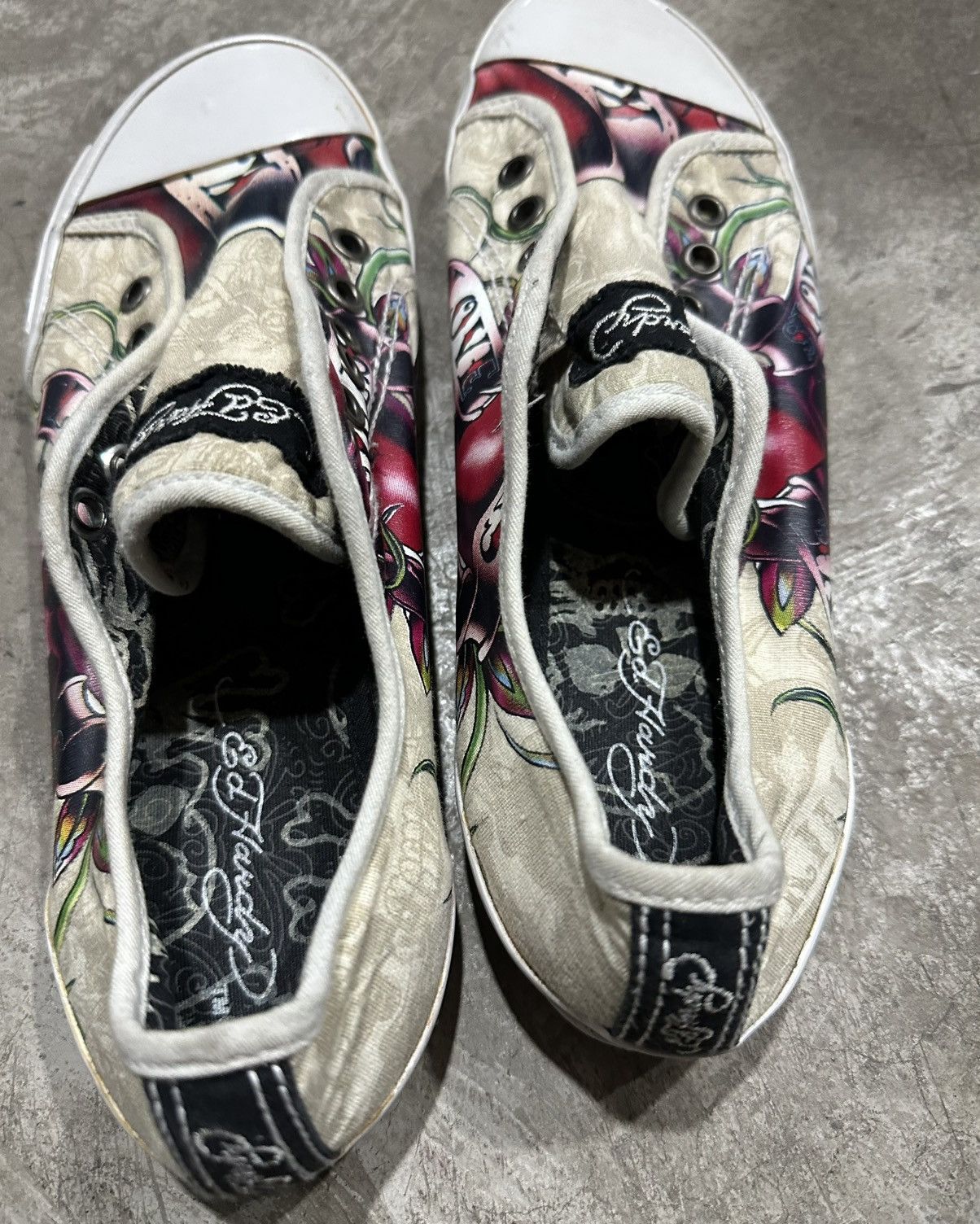 Ed Hardy Ed Hardy “Love Kills Slowly” Lowrise Slip-On Sneakers Size US 7 / IT 37 - 6 Thumbnail