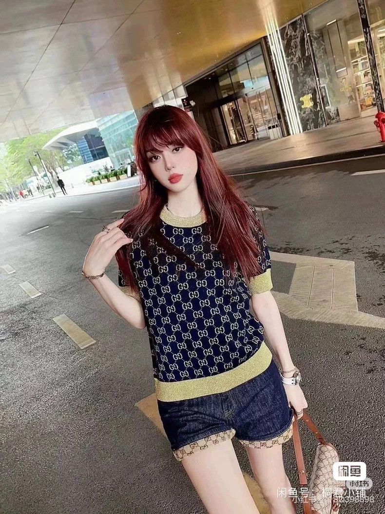 Gucci GucciThread full logo knitted short-sleeved T-shirt 2503-Ne Size XXS / US 00 / IT 34 - 3 Thumbnail