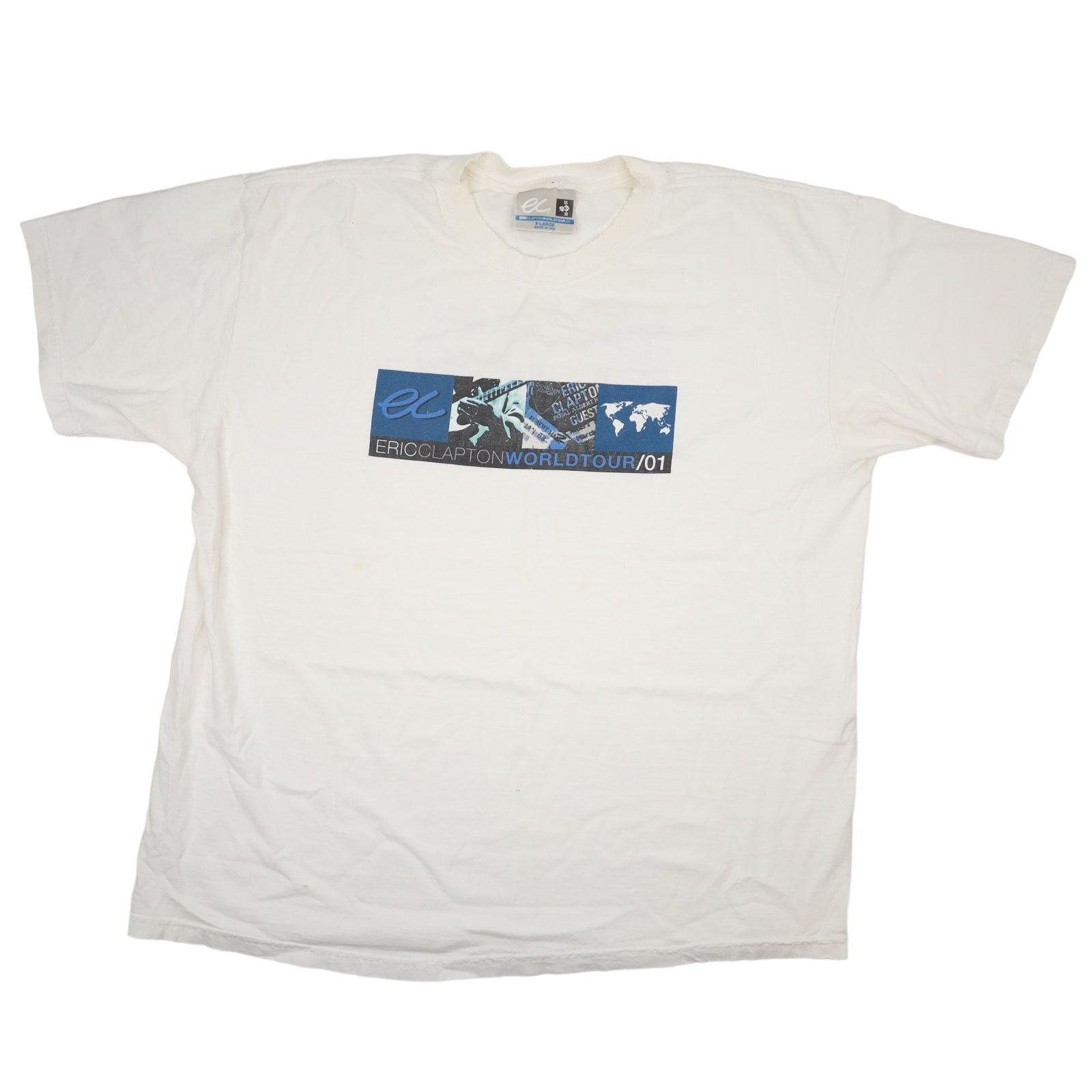Band Tees × Vintage Vintage 2001 Eric Clapton World Tour Graphic T Shirt Size US XL / EU 56 / 4 - 1 Thumbnail