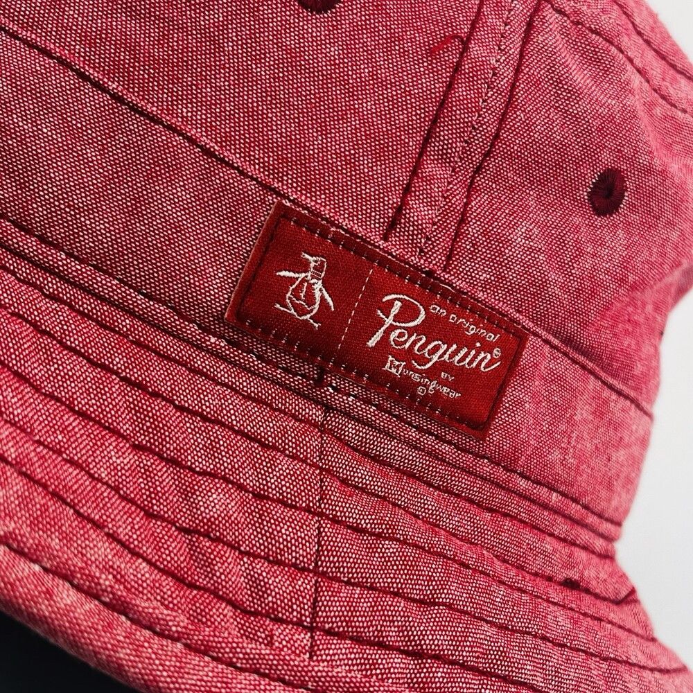 Original Penguin ORIGINAL PENGUIN Red Penguin Bucket Summer Sun Hat One Size Size ONE SIZE - 2 Thumbnail