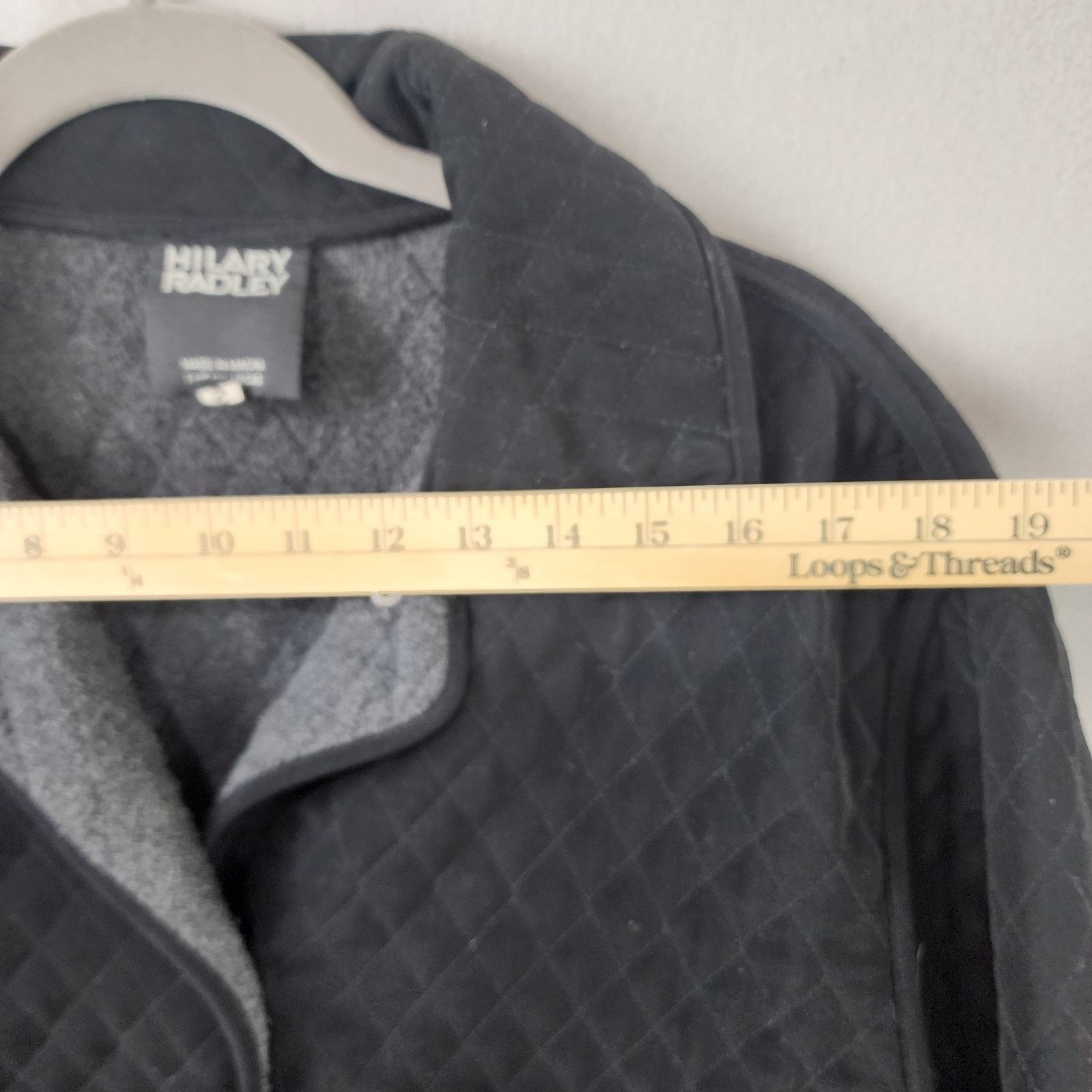Other Hilary Radley Black Quilted Coat Women Small Snap Closure Size S / US 4 / IT 40 - 3 Thumbnail