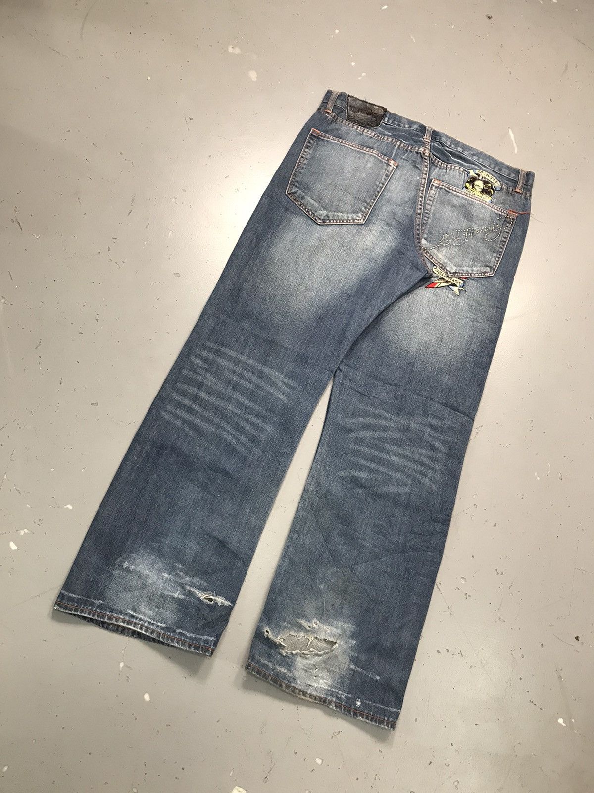 Ed Hardy Vintage Ed hardy “death before dishonor” embroidered denim Size US 38 / EU 54 - 10 Thumbnail