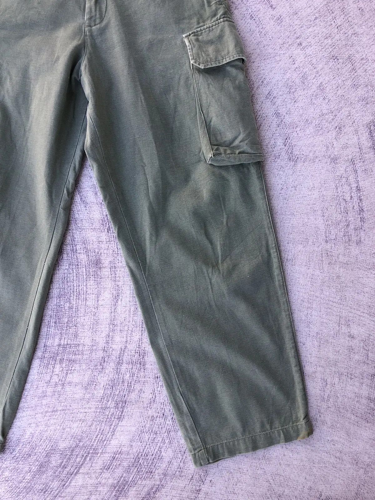 Vintage Cargo Trousers Military With 6 Pocket Workware Pants Size US 28 / EU 44 - 3 Thumbnail