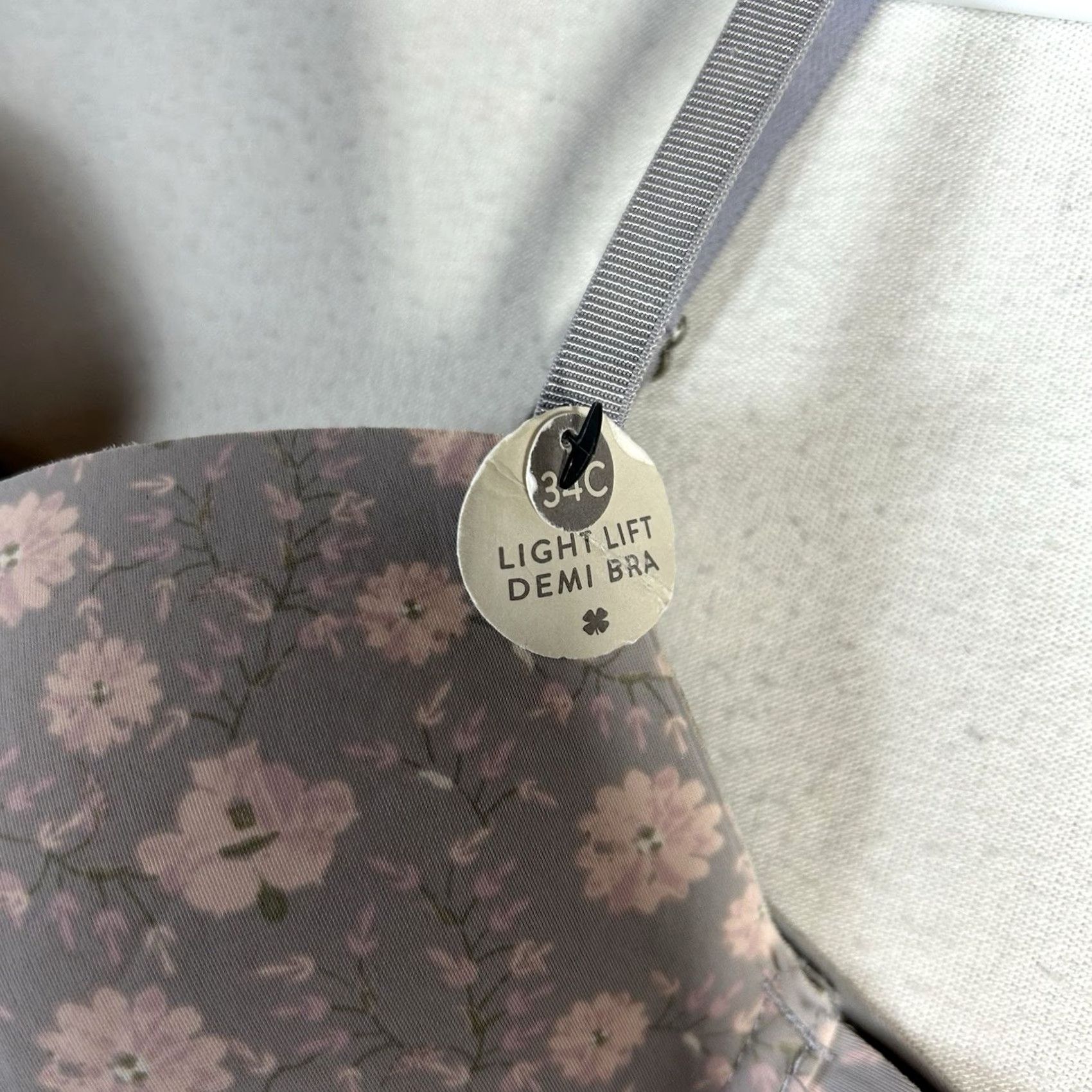 Lucky Brand Lucky Brand Light Lift Demi Underwire Bra 34C Floral Women's Panties Cup Size C Size ONE SIZE - 3 Thumbnail