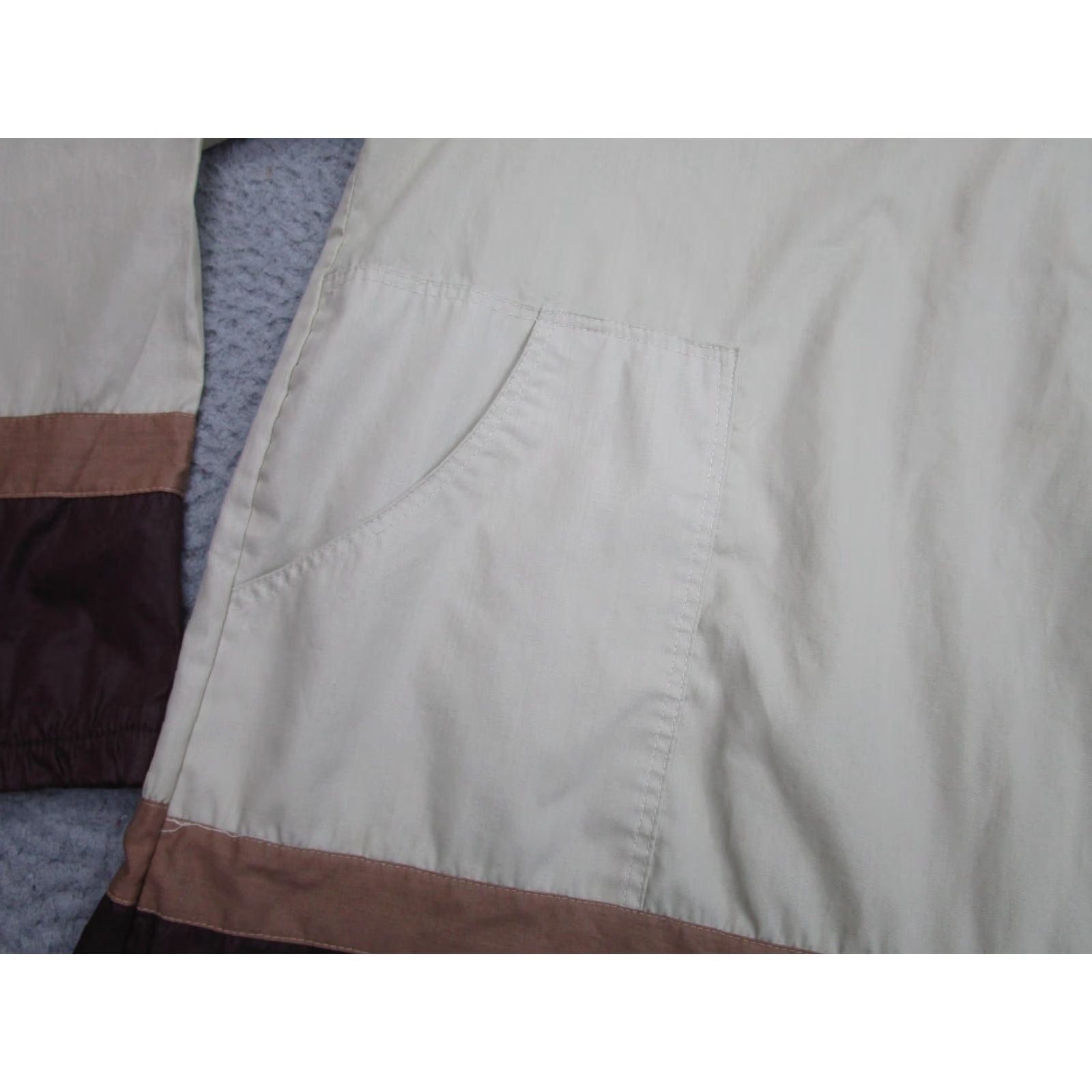 McGregor VINTAGE McGregor Jacket Mens XL Beige Brown Windbreaker 1/4 Zip Collared Lightweight Pockets Logo Zipper 70s Pullover Size US XL / EU 56 / 4 - 4 Thumbnail