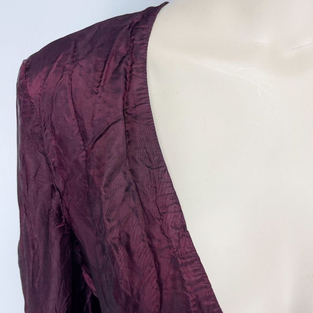 Marie Saint Pierre MARIE SAINT-PIERRE Burgundy Bordeaux Red Top Blouse Size S / US 4 / IT 40 - 5 Thumbnail