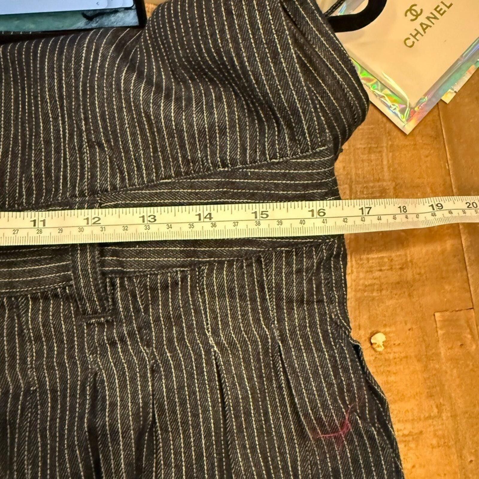 Other Anthro $158 Pilcro Striped Denim Sleeveless Romper, Size 4 Size 27" / US 4 / IT 40 - 9 Thumbnail